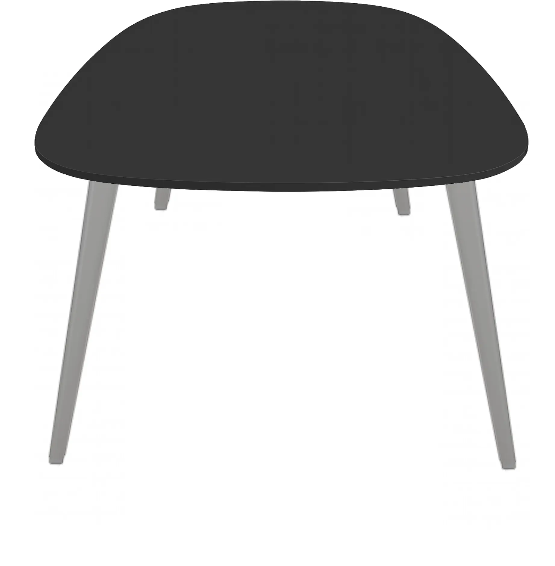 Real-poot Vergadertafel Deens Ovaal 240x120cm Aluminium - Zwart