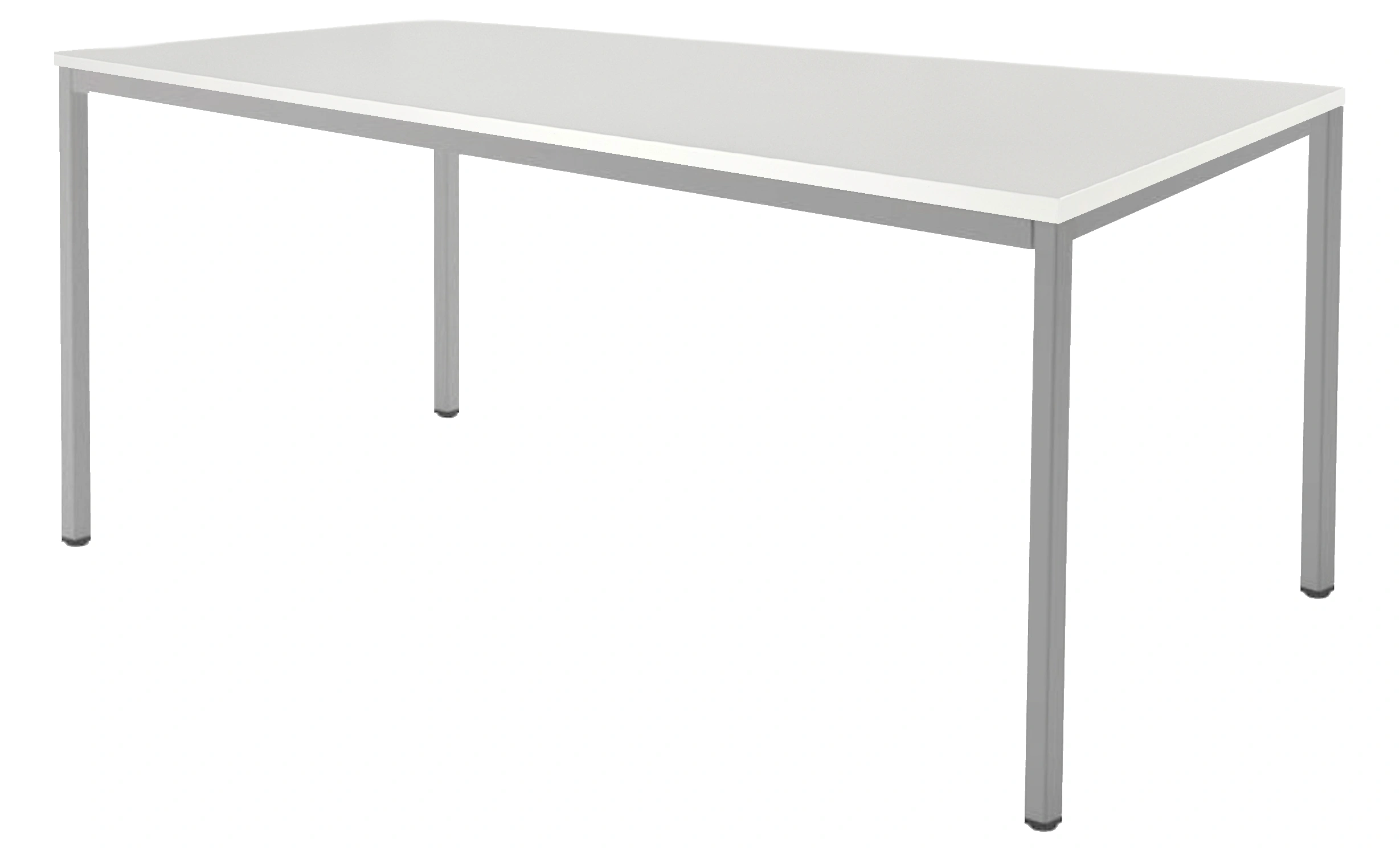 Budget 4-poots Kantinetafel recht 200x100cm Aluminium Wit