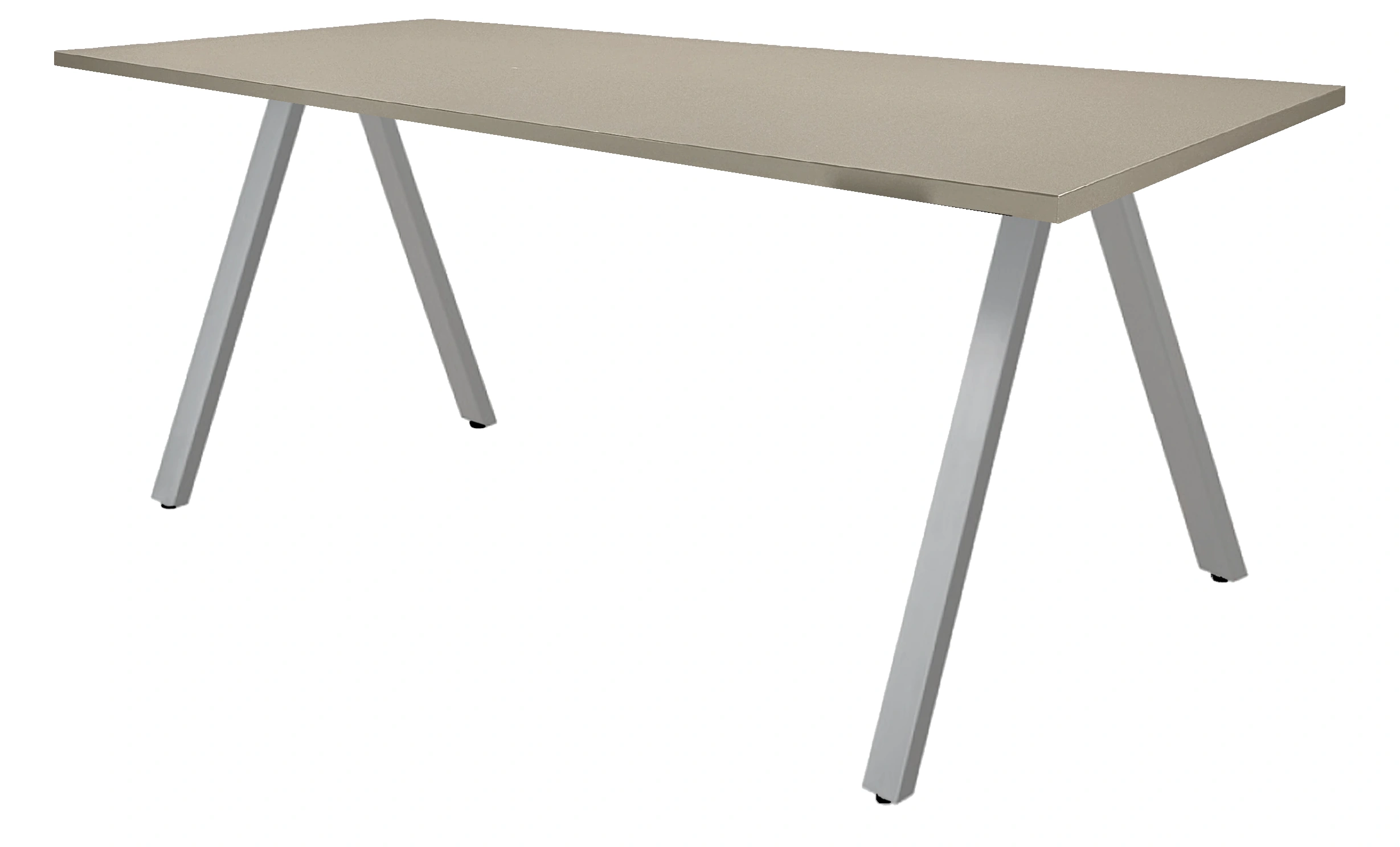 V-poot Vergadertafel recht 160x80cm Aluminium Cuando