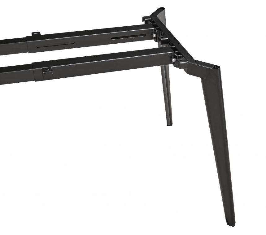 Real-poot Vergadertafel Deens Ovaal 240x120cm Aluminium - Zwart