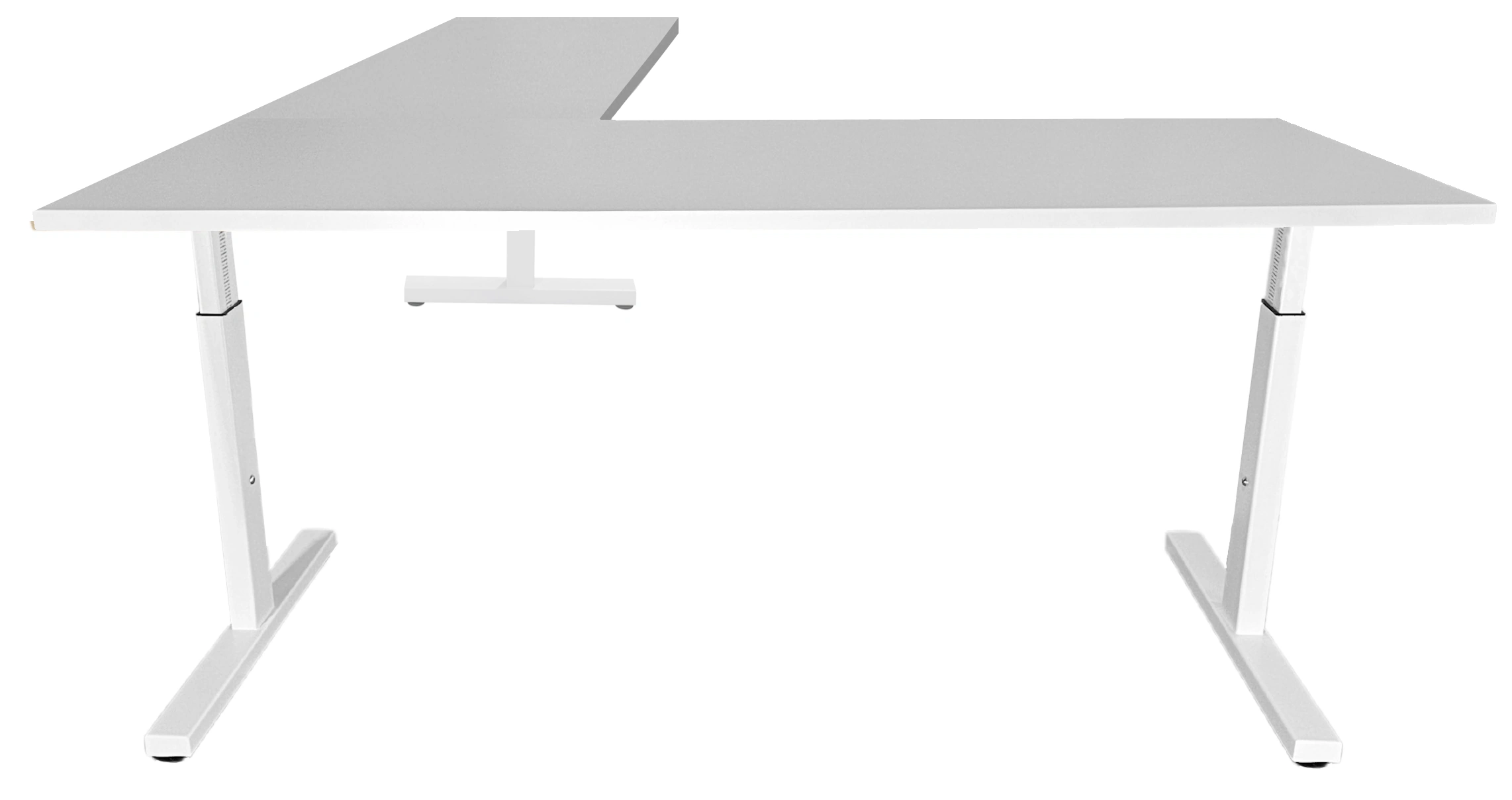 Vamo T-poot Verstelbaar Hoekbureau 200x200cm Wit Wit