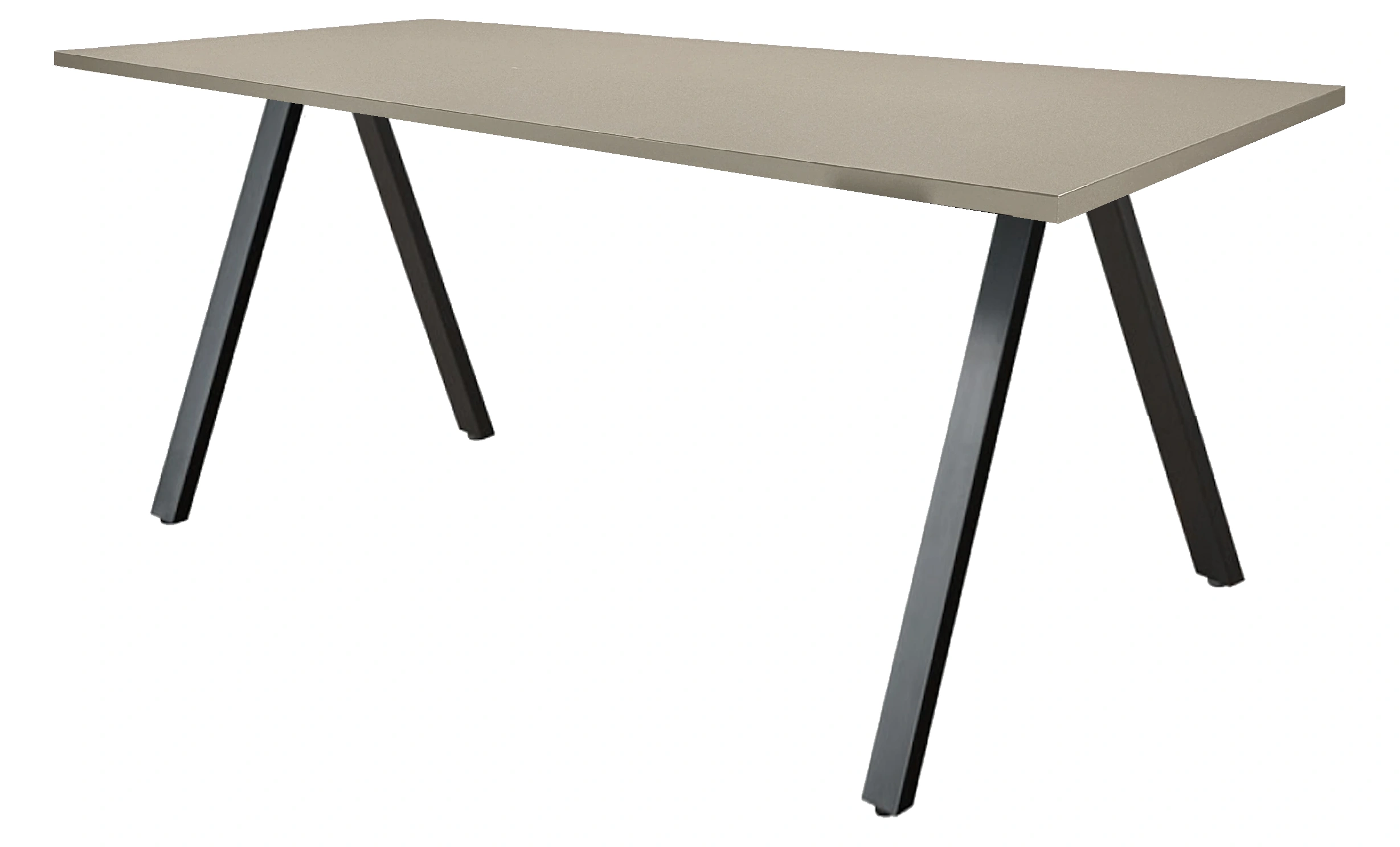 V-poot Vergadertafel recht 200x100cm Zwart Cuando