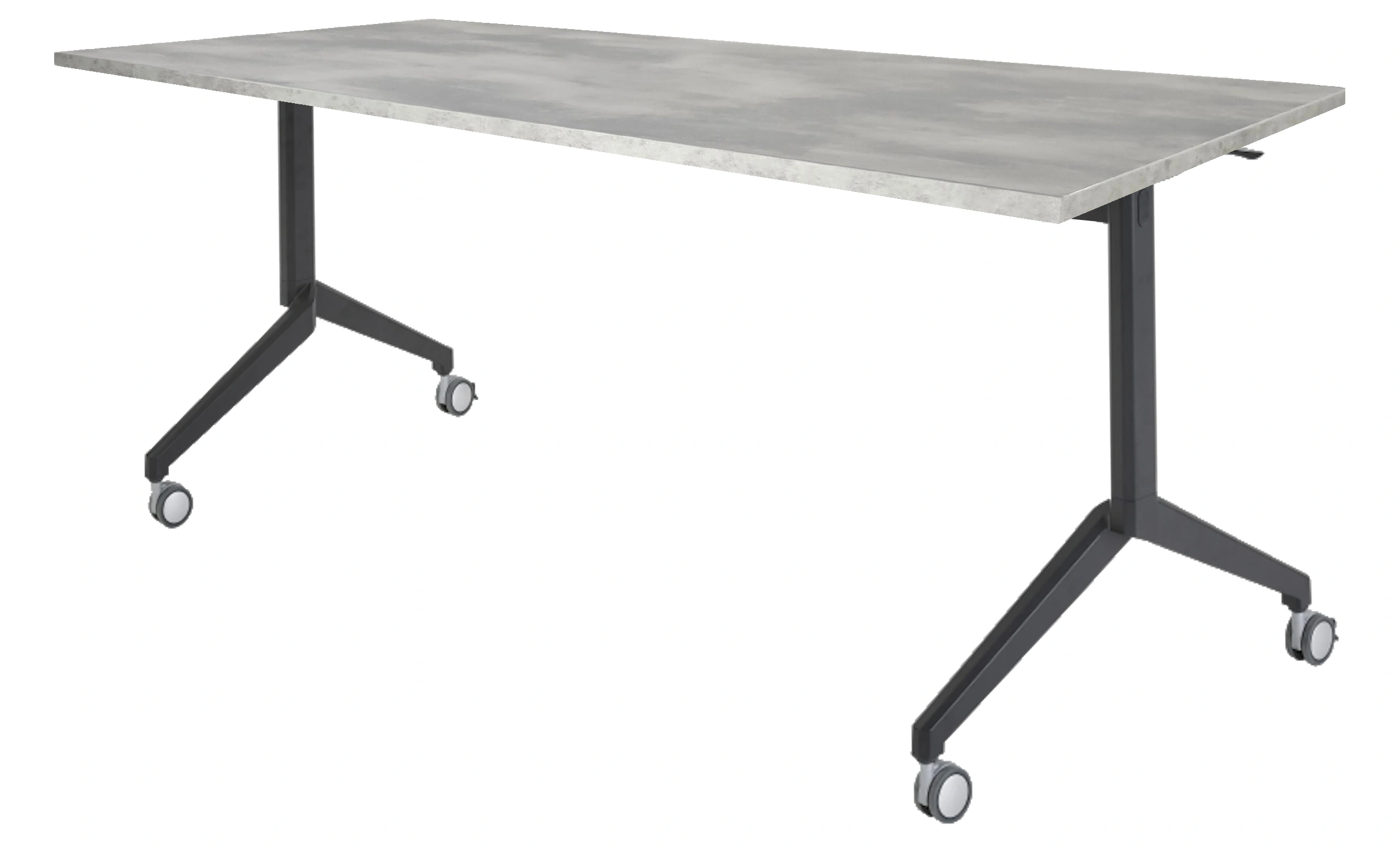 Inklapbare en verrijdbare Kantinetafel recht 180x80cm Zwart Oxyd