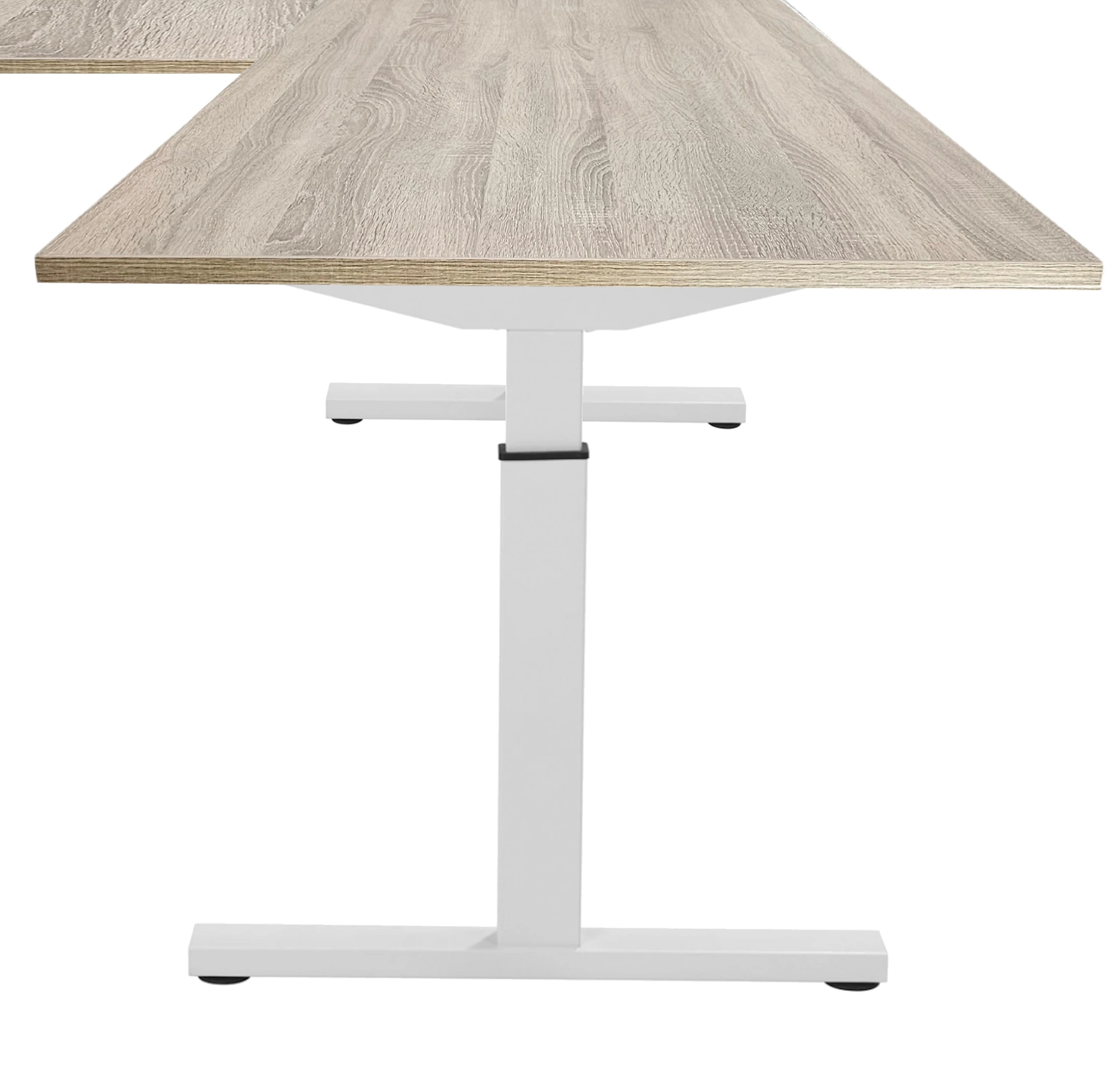 Vamo T-poot Verstelbaar Hoekbureau 200x200cm Wit Midden eiken