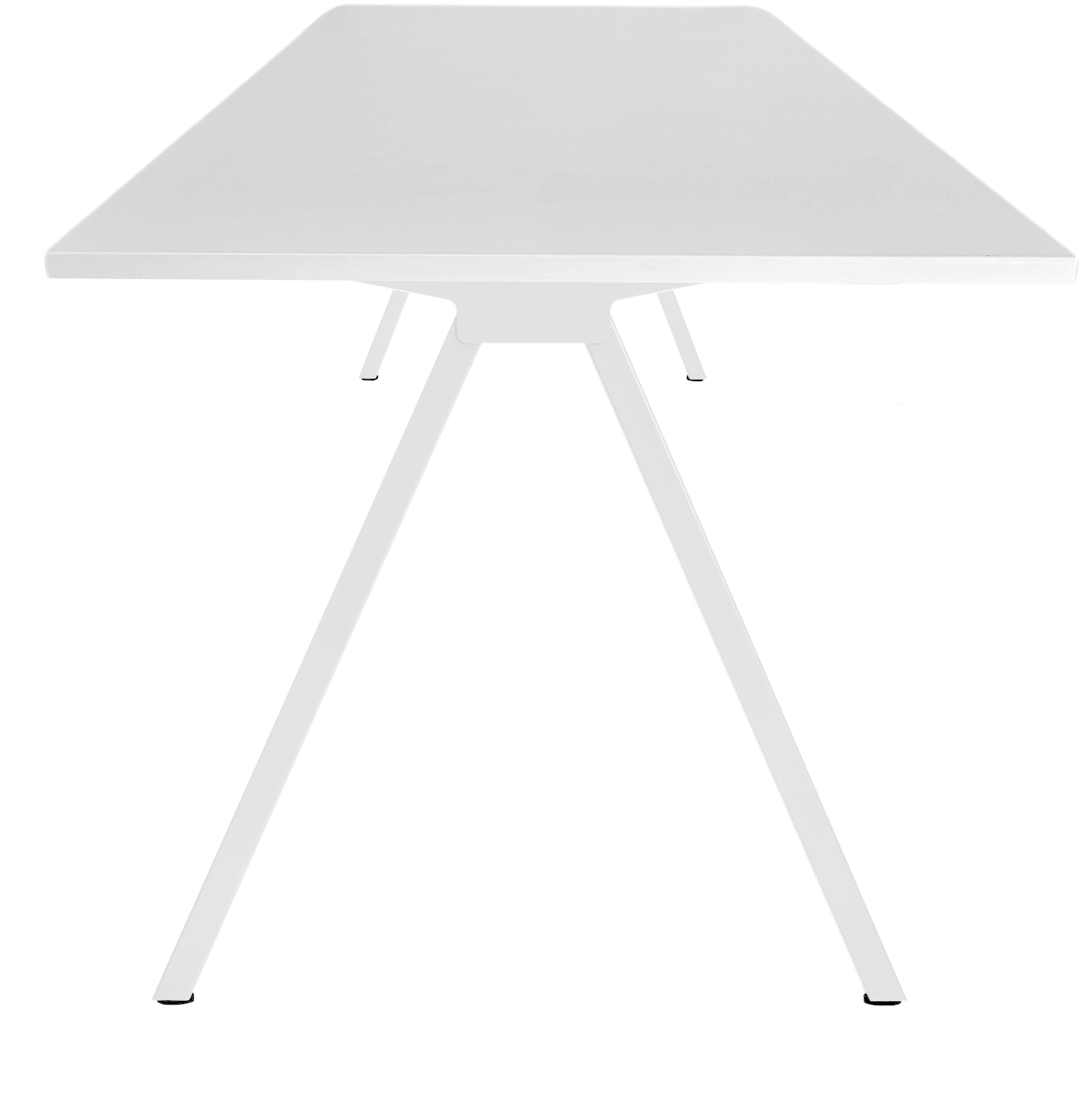 V-poot Kantinetafel recht 180x80cm Wit Wit