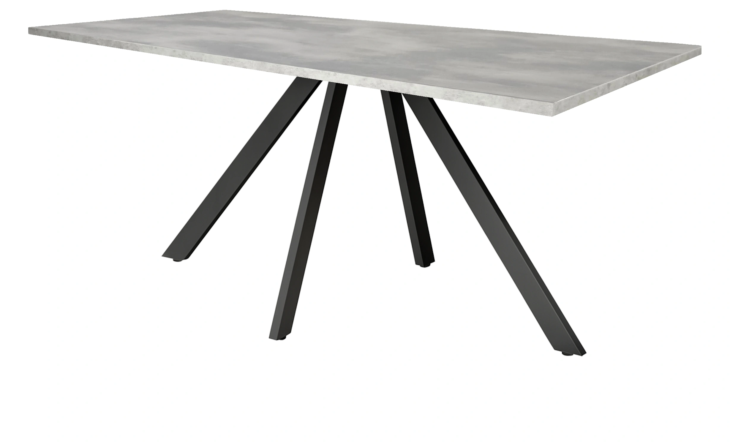 Spinpoot Vergadertafel recht 120x80cm Zwart Oxyd