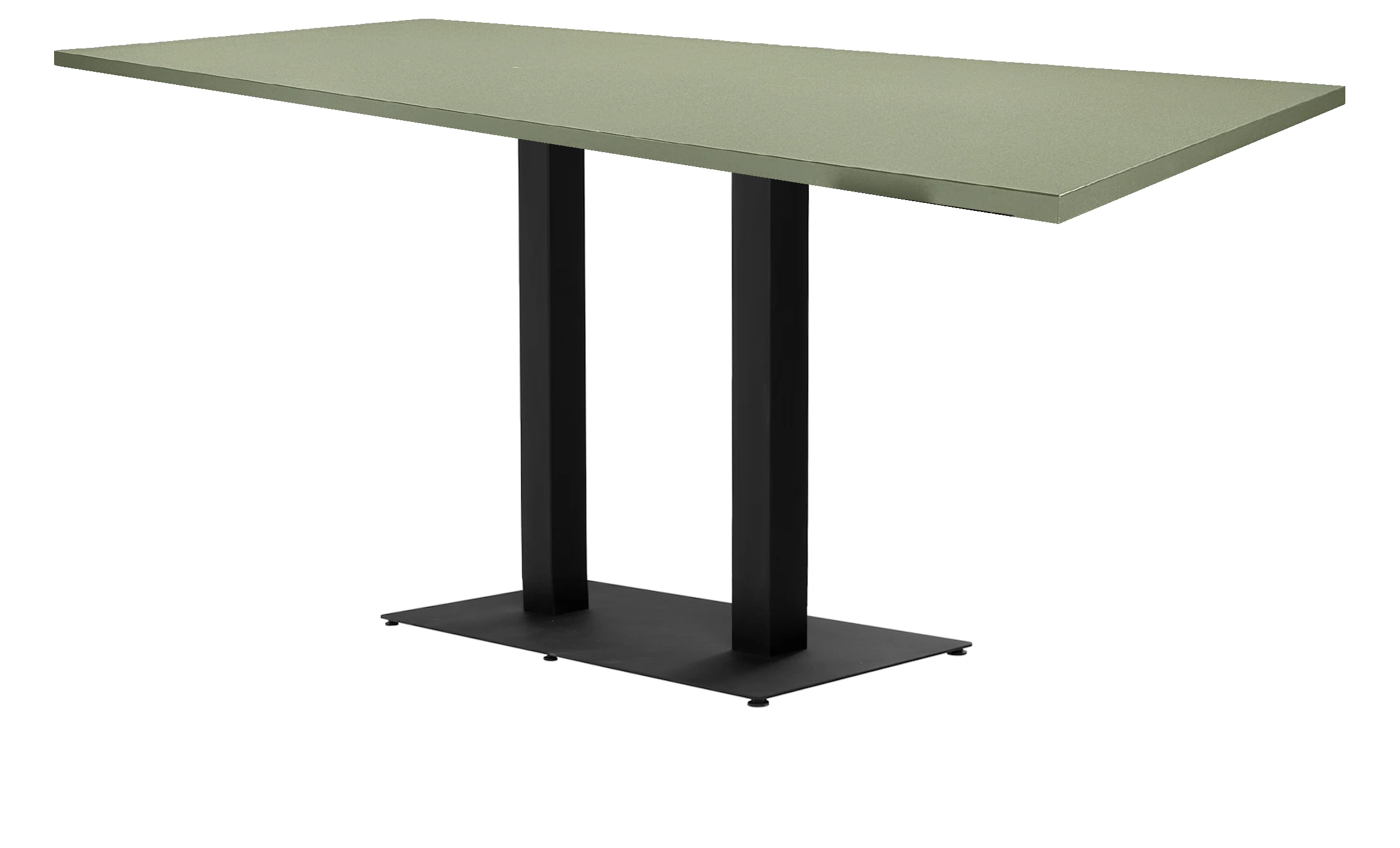 Kolompoot  Vergadertafel recht 160x80cm Zwart Pine