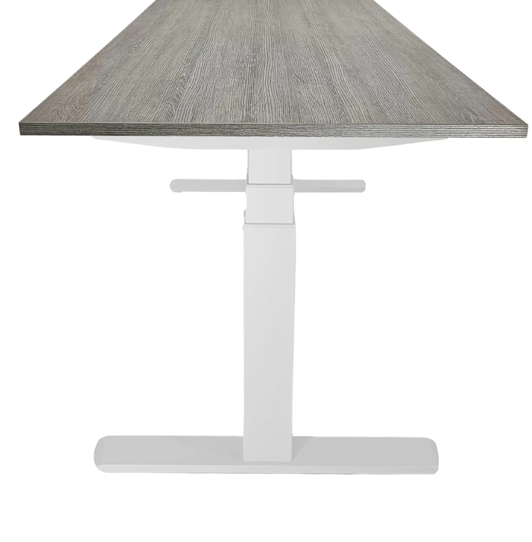 Zit-Sta Bureau Elektrisch 'Deluxe' NPR-1813 140x80cm Wit - Bruin eiken