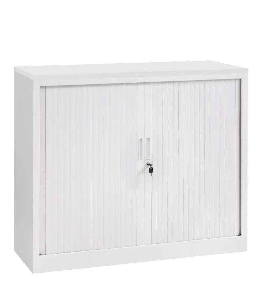 Roldeurkast Wit 118 x 120 x 43 cm Met topblad Wit