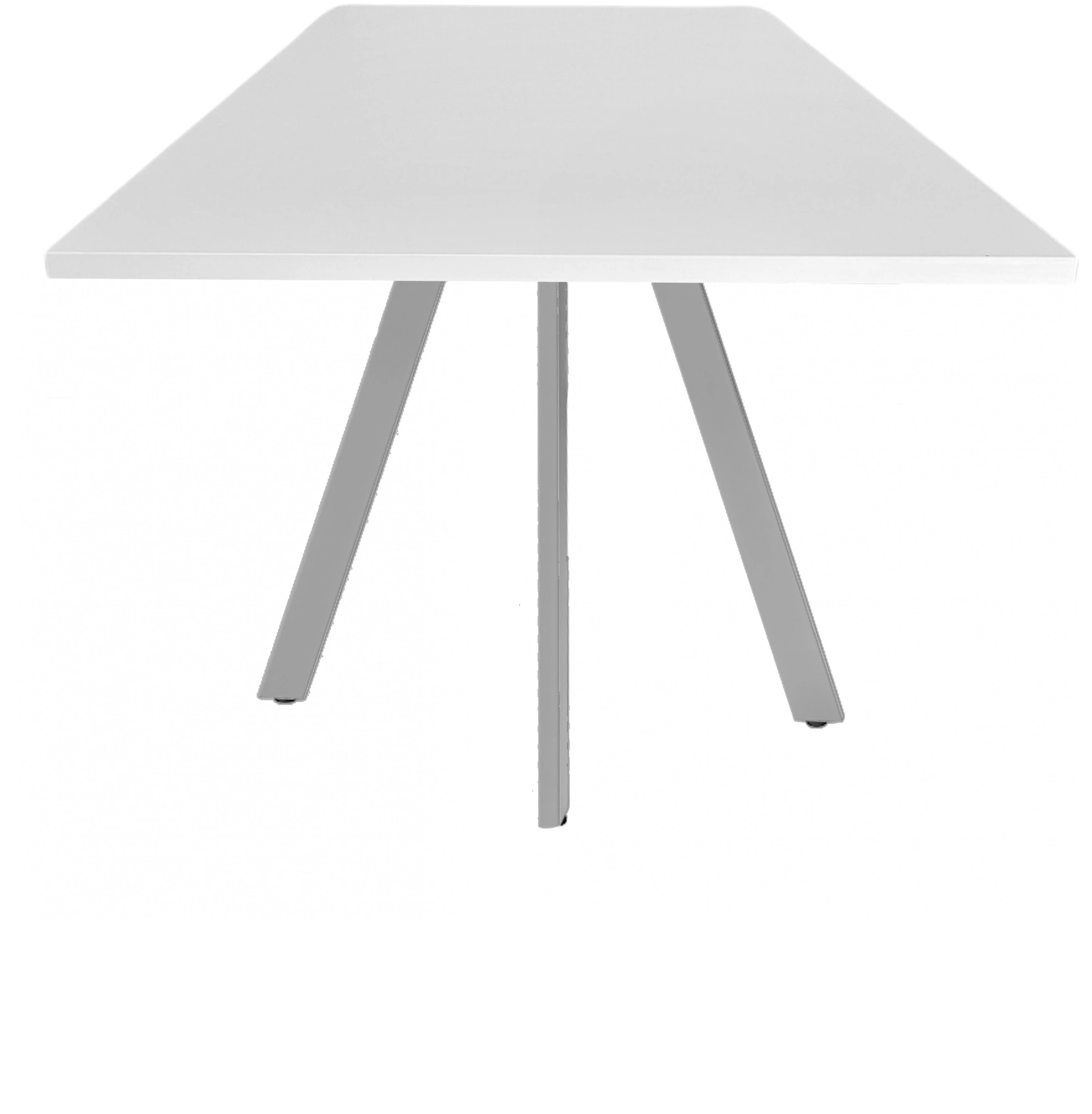 Spinpoot Kantinetafel recht 120x80cm Aluminium Wit