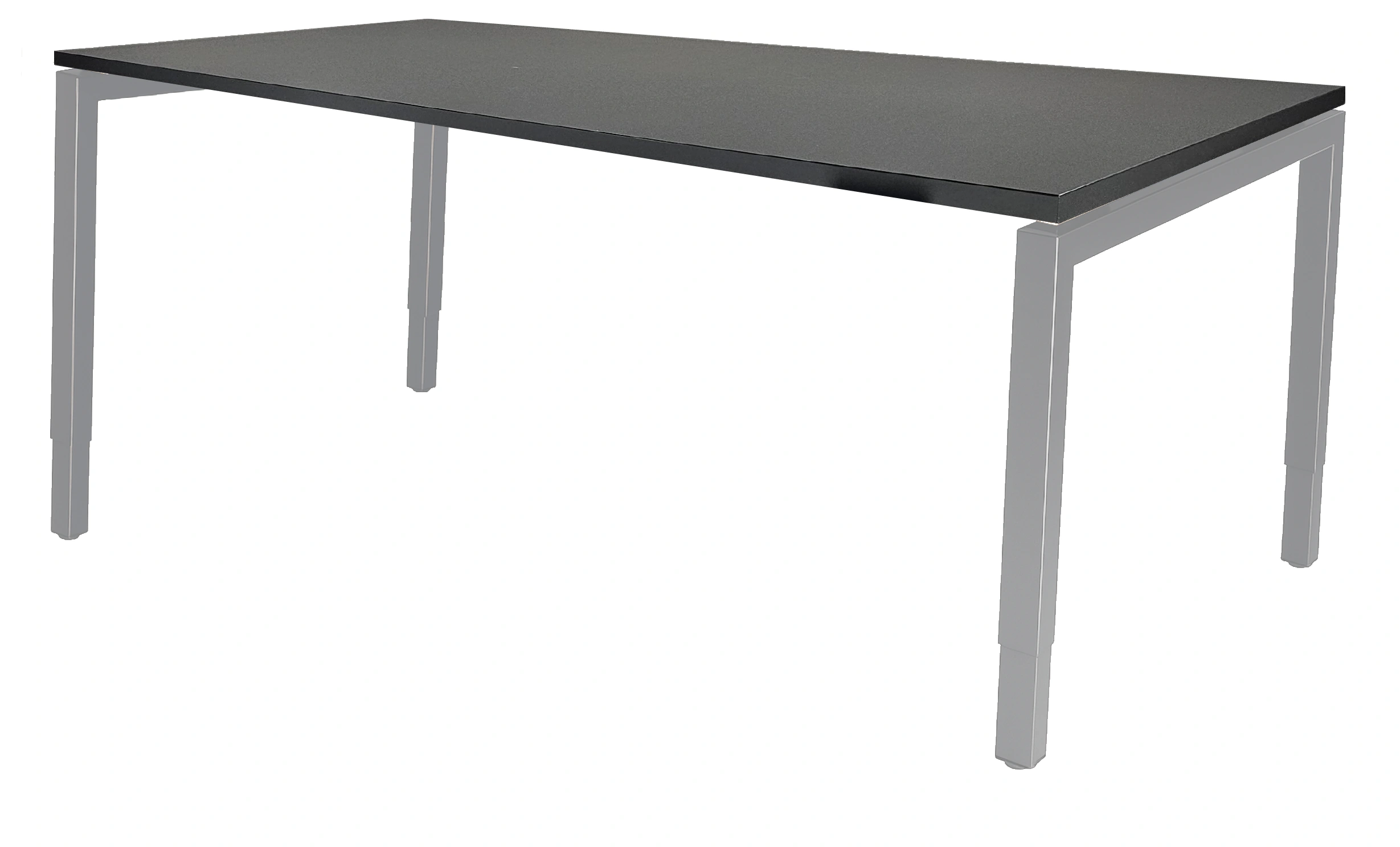 Verstelbaar Bureau Vida 4-poots 180x80cm Aluminium Zwart