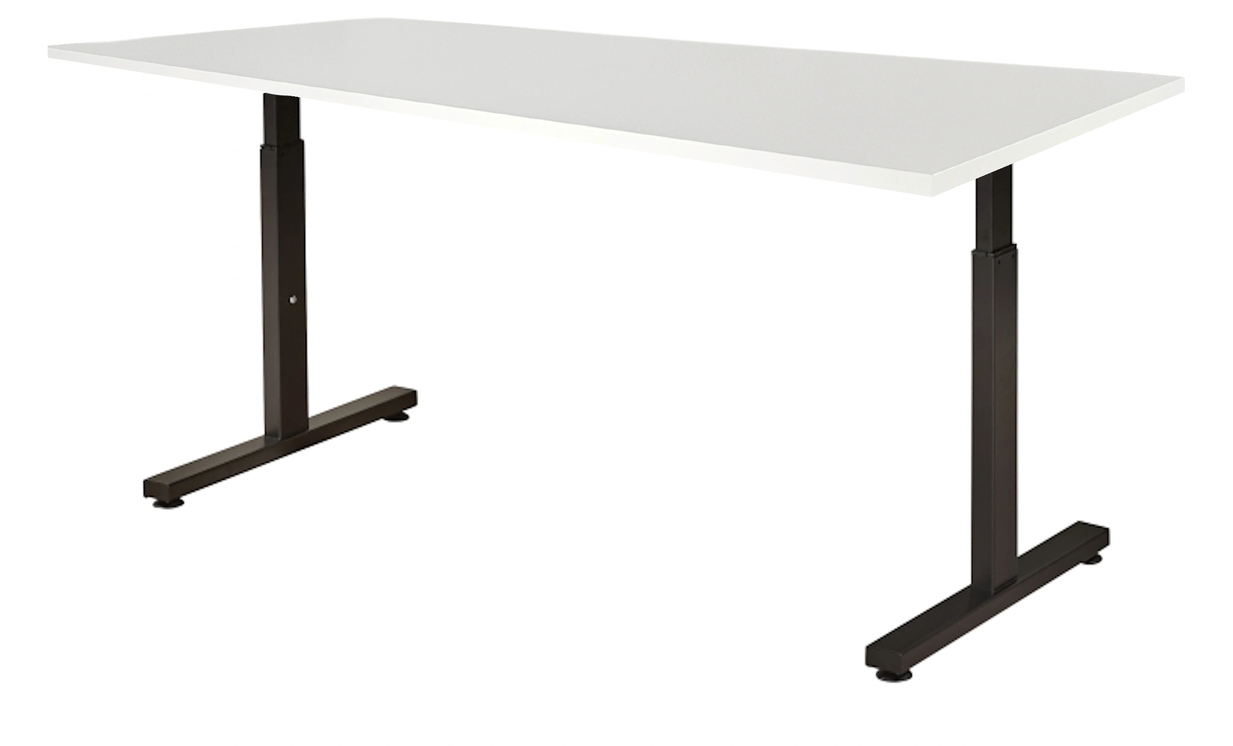 Vamo T-poot Vergadertafel recht 140x80cm Zwart Wit