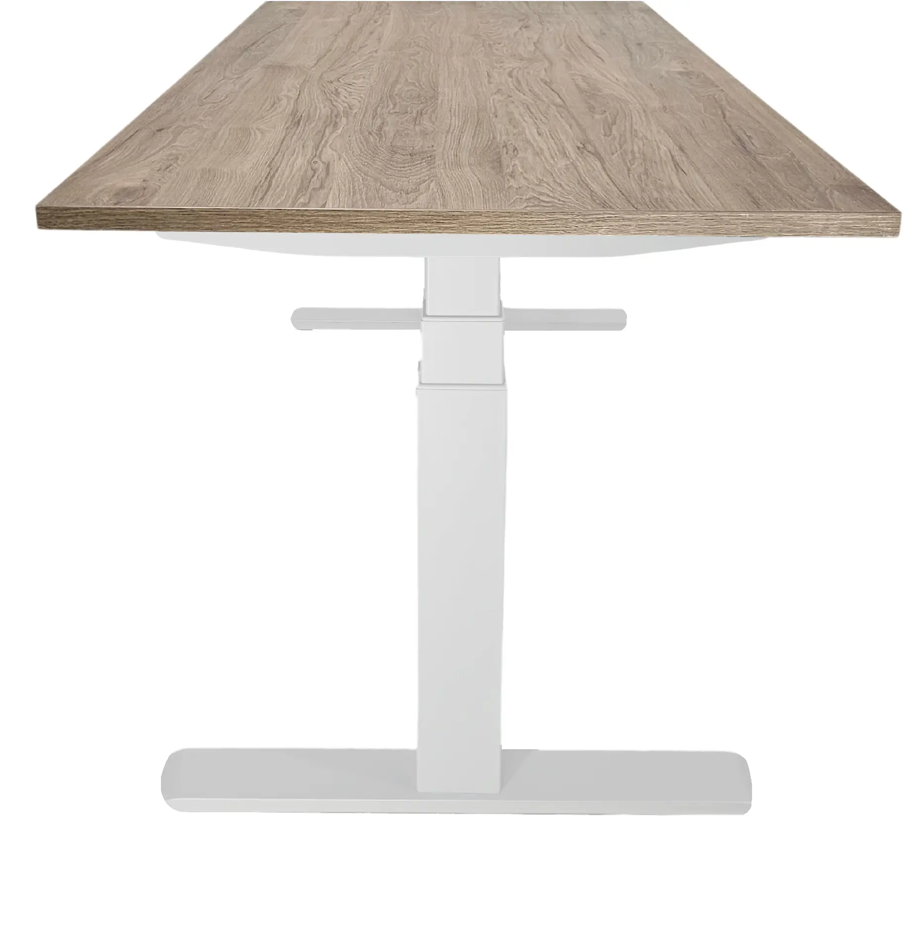 Zit-Sta Bureau Elektrisch 'Deluxe' NPR-1813 180x80cm Wit - Hickory Noten