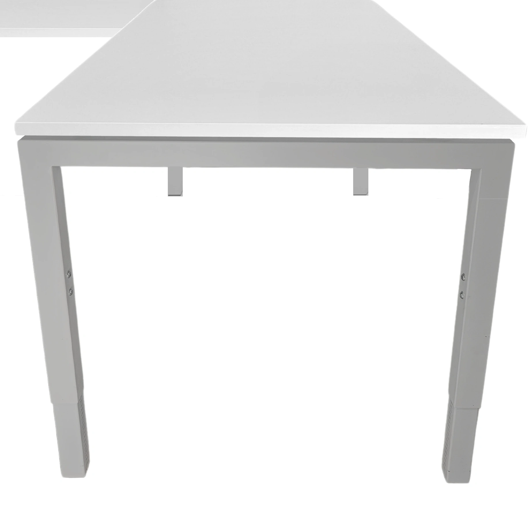 Vida 4-poots Verstelbaar Hoekbureau 280x180cm Aluminium Wit