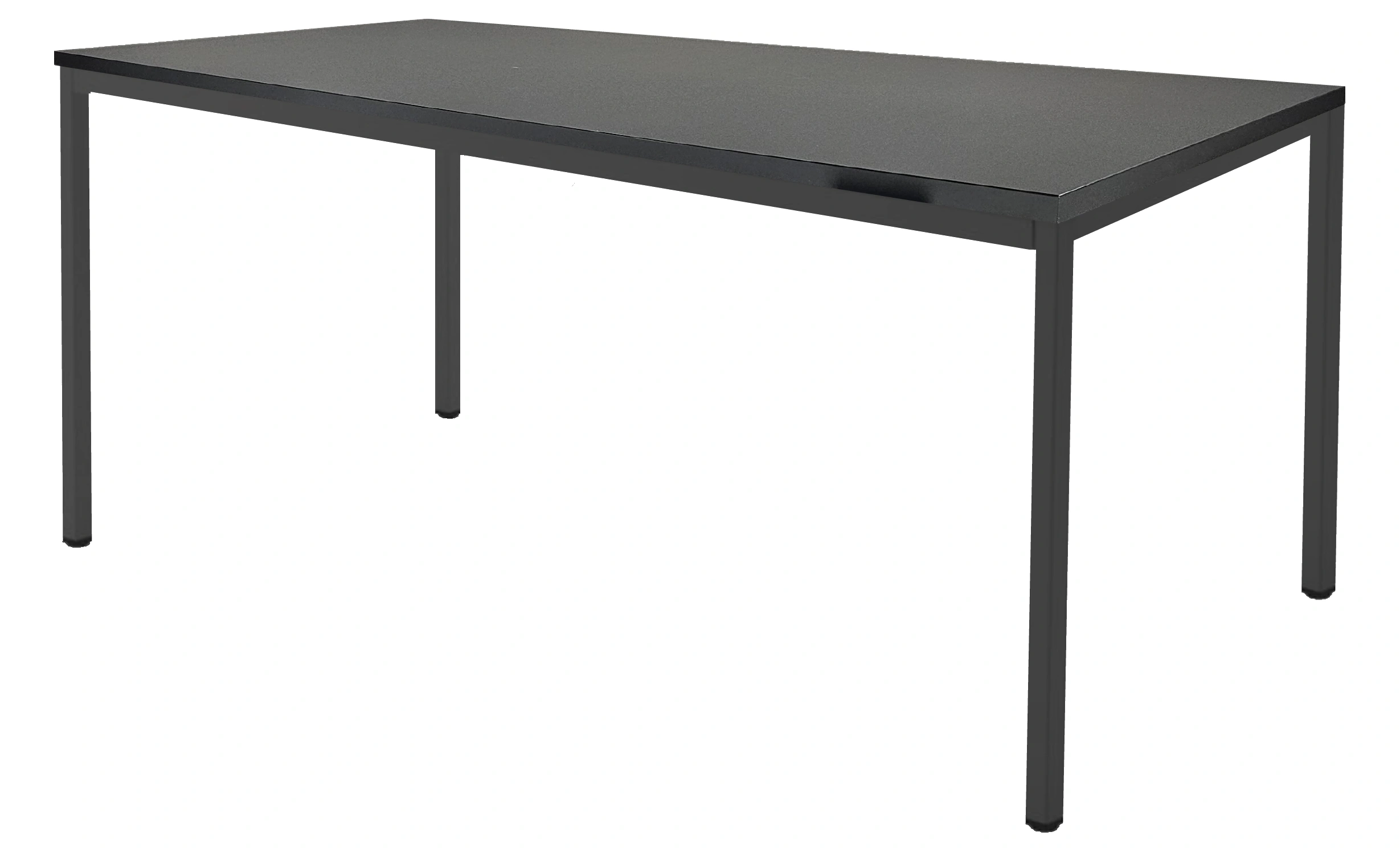 Budget 4-poots Vergadertafel recht 140x80cm Zwart Zwart