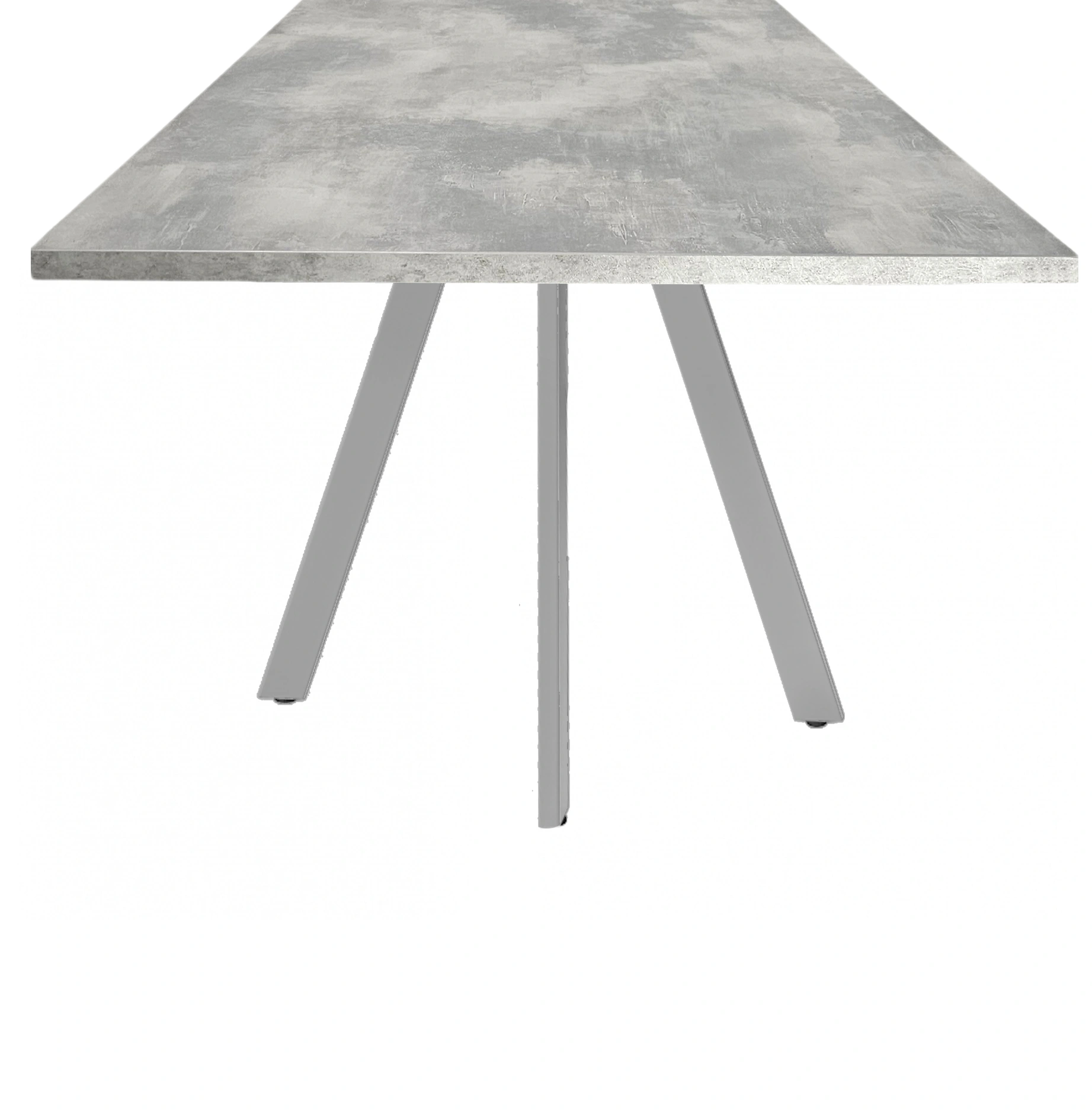 Spinpoot Vergadertafel recht 160x80cm Aluminium Oxyd