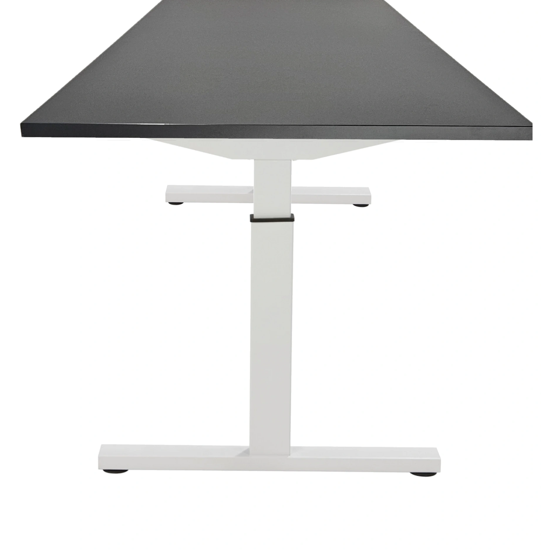 Verstelbaar Bureau Vamo T-poot 200x80cm Wit Zwart