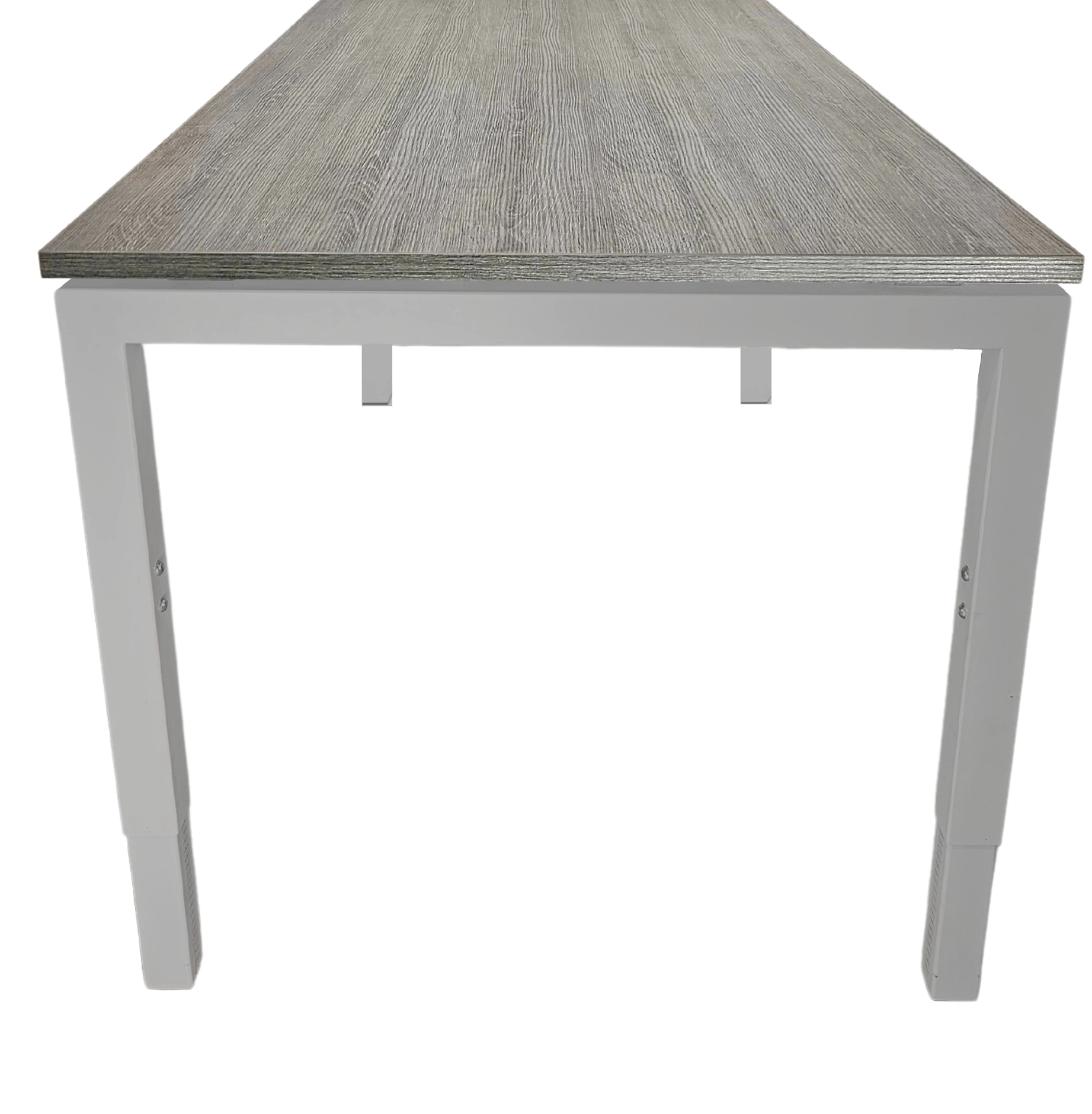 Verstelbaar Bureau Vida 4-poots 120x80cm Aluminium Bruin eiken