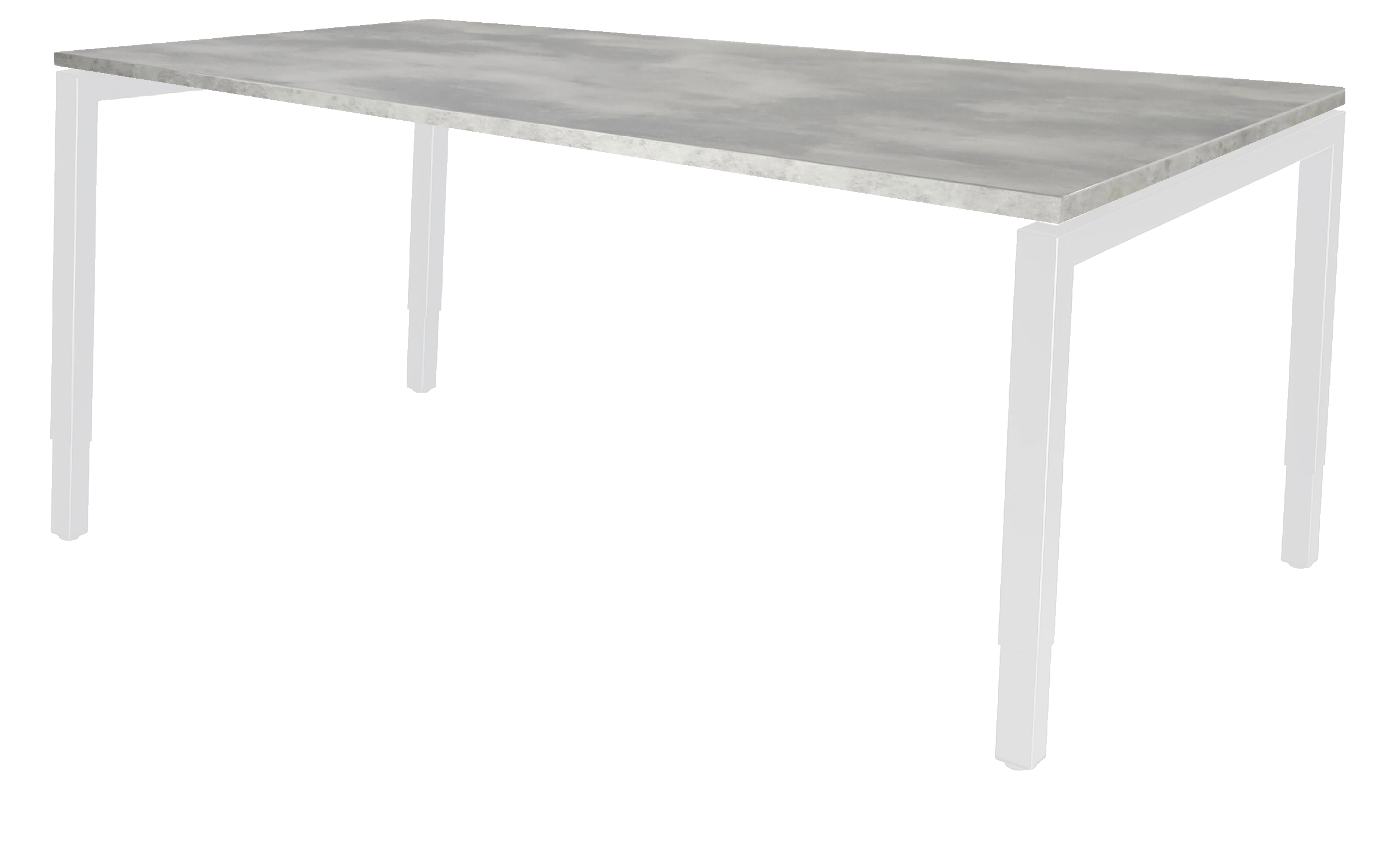 Vida 4-poots Vergadertafel recht 200x80cm Wit Oxyd