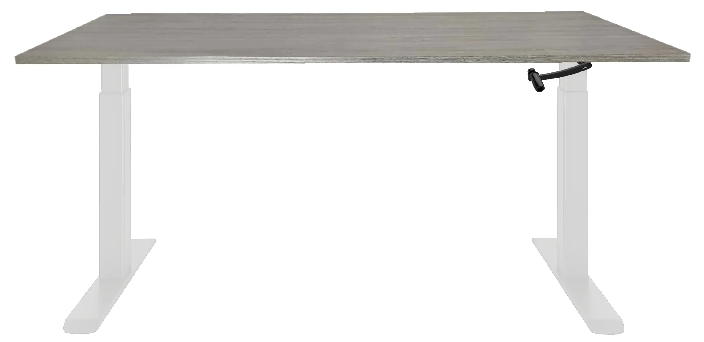 Zit-Sta Bureau Slinger Verstelbaar 180x80cm Wit - Bruin eiken