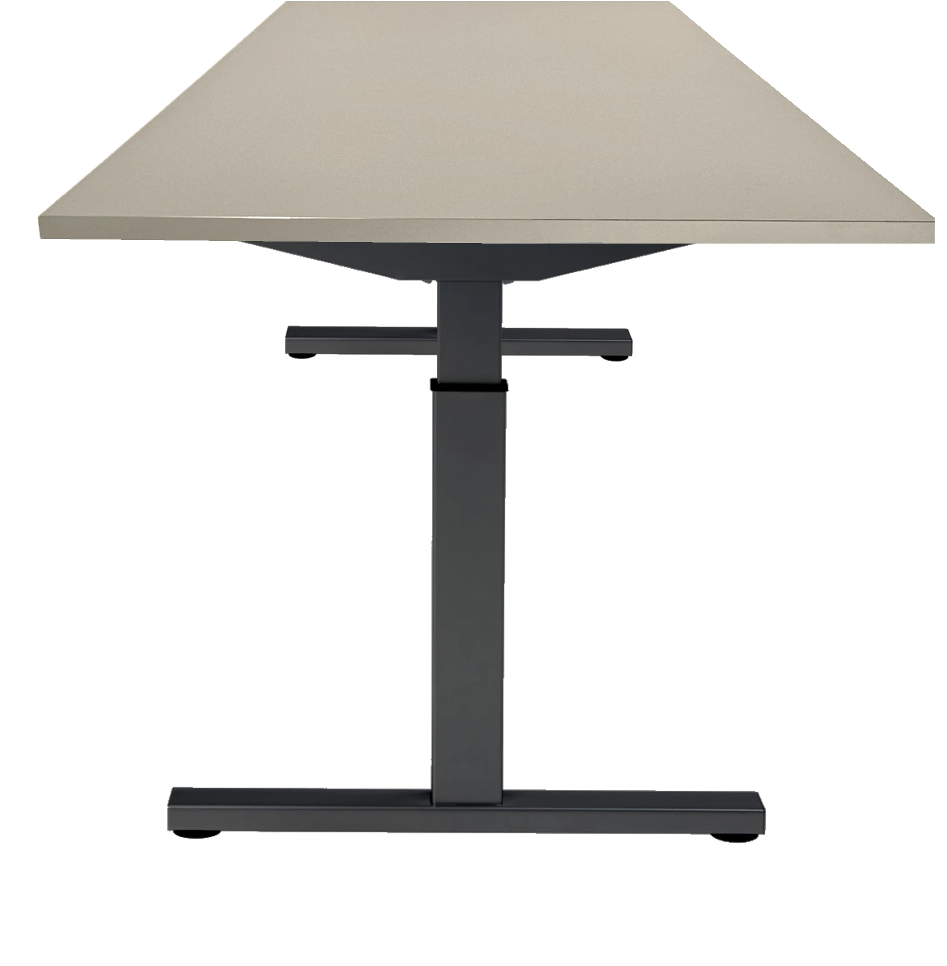 Vamo T-poot Vergadertafel recht 160x80cm Zwart Cuando