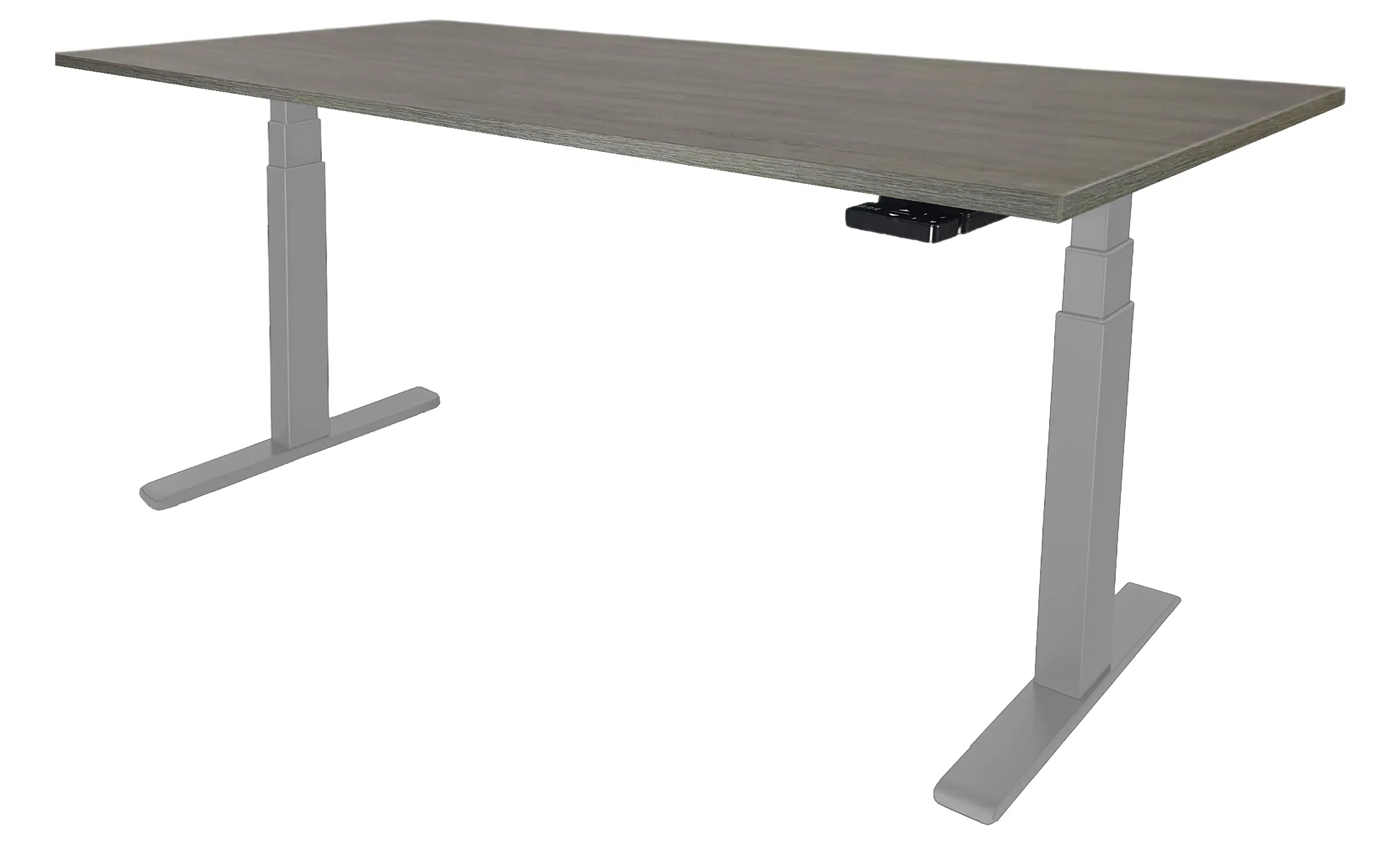 Zit-Sta Bureau Elektrisch 'Deluxe' NPR-1813 140x80cm Aluminium - Bruin eiken