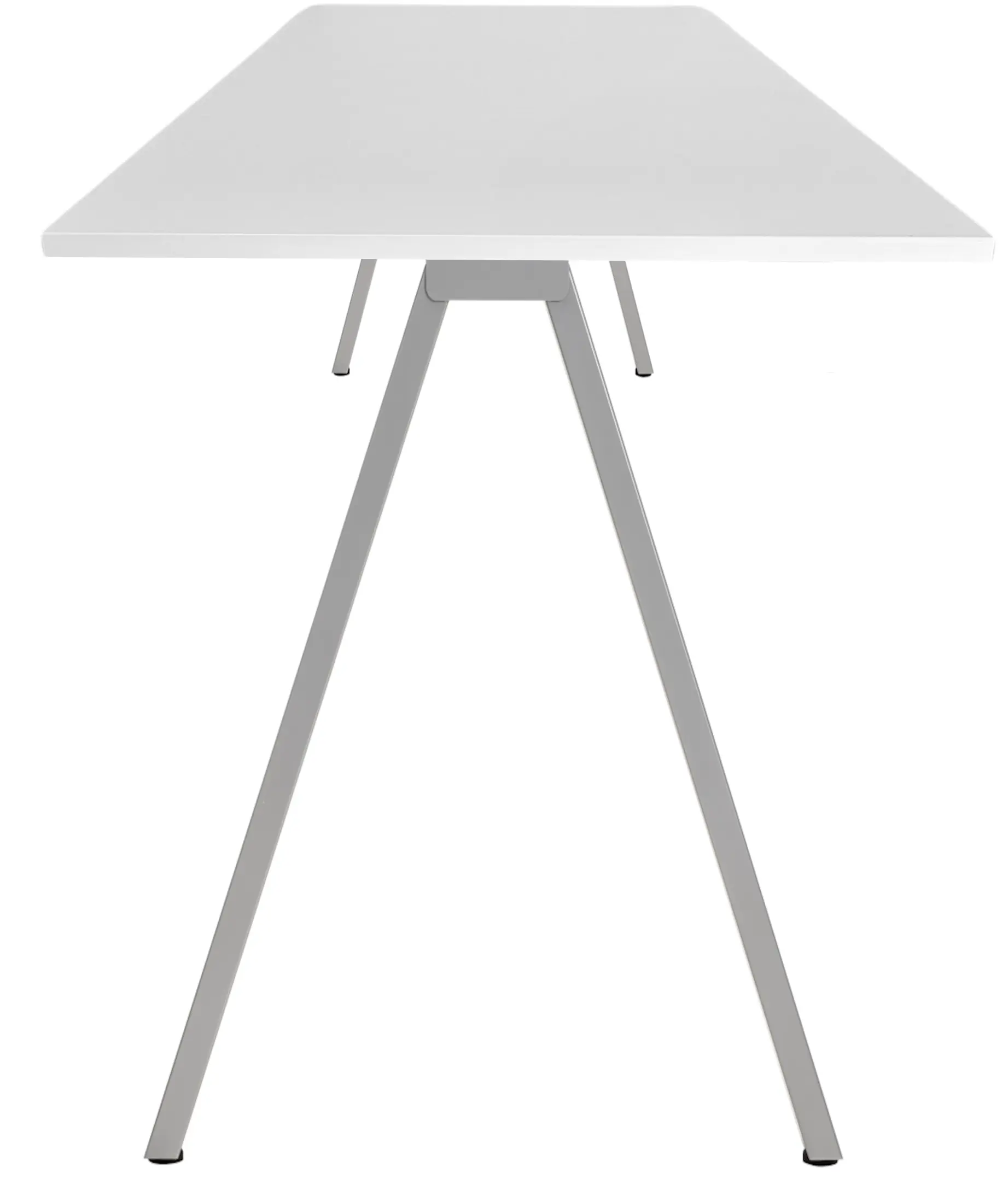 V-poot Hoge tafel recht 120x80cm Aluminium Wit