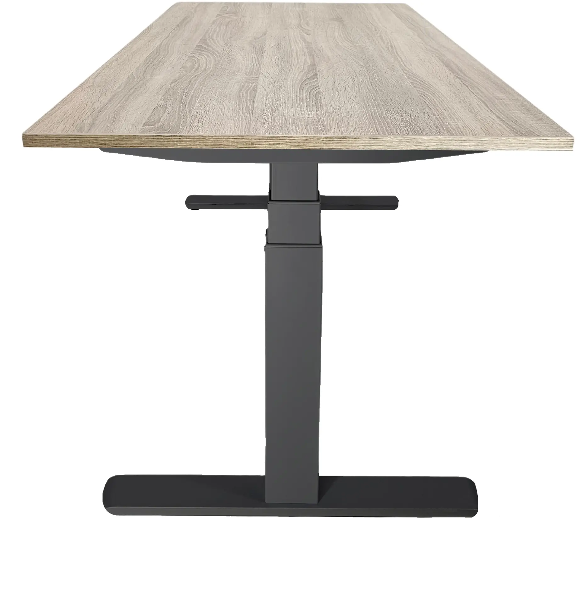 Zit-Sta Bureau Elektrisch 'Deluxe' NPR-1813 200x80cm Zwart - Midden eiken