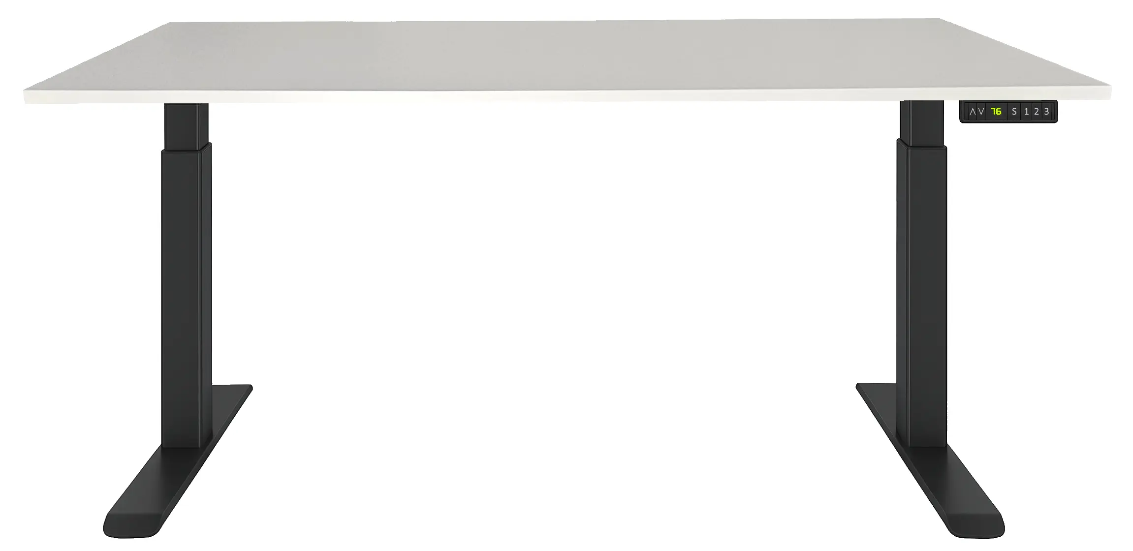 Zit-Sta Bureau Elektrisch 'Basic' 140x80cm Zwart - Wit