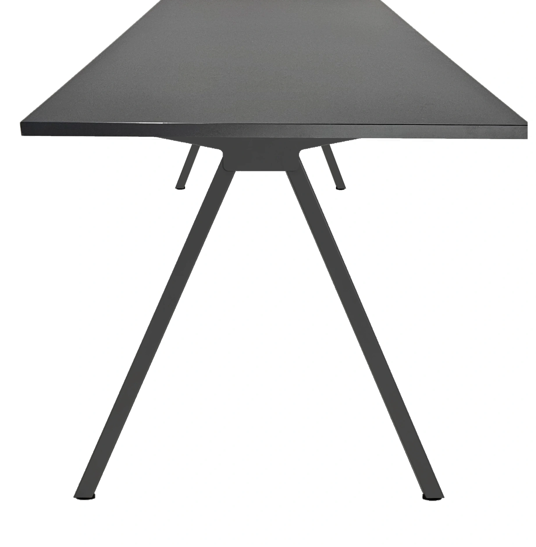 V-poot Vergadertafel recht 200x80cm Zwart Zwart