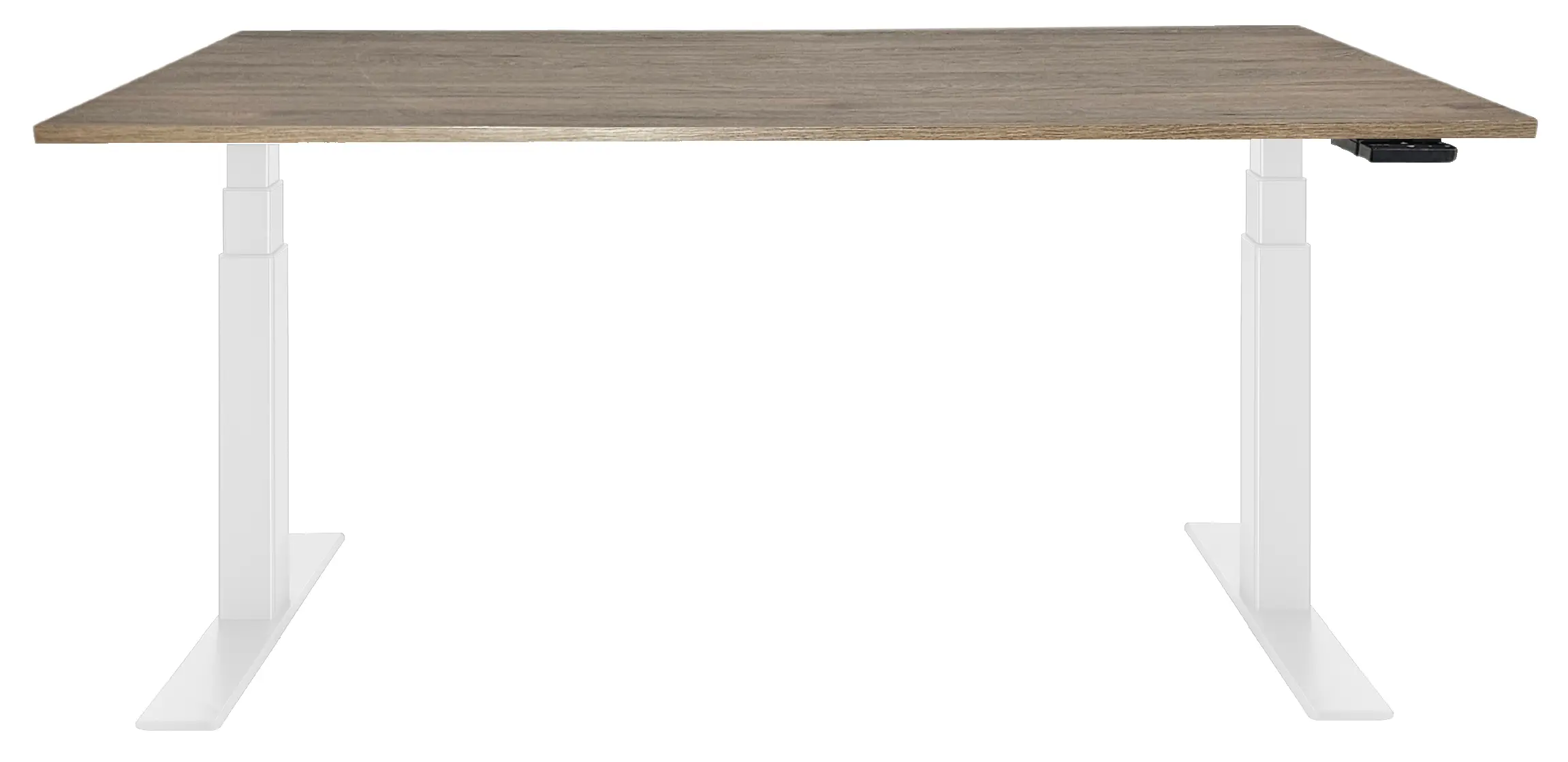 Zit-Sta Bureau Elektrisch 'Deluxe' NPR-1813 180x80cm Wit - Hickory Noten
