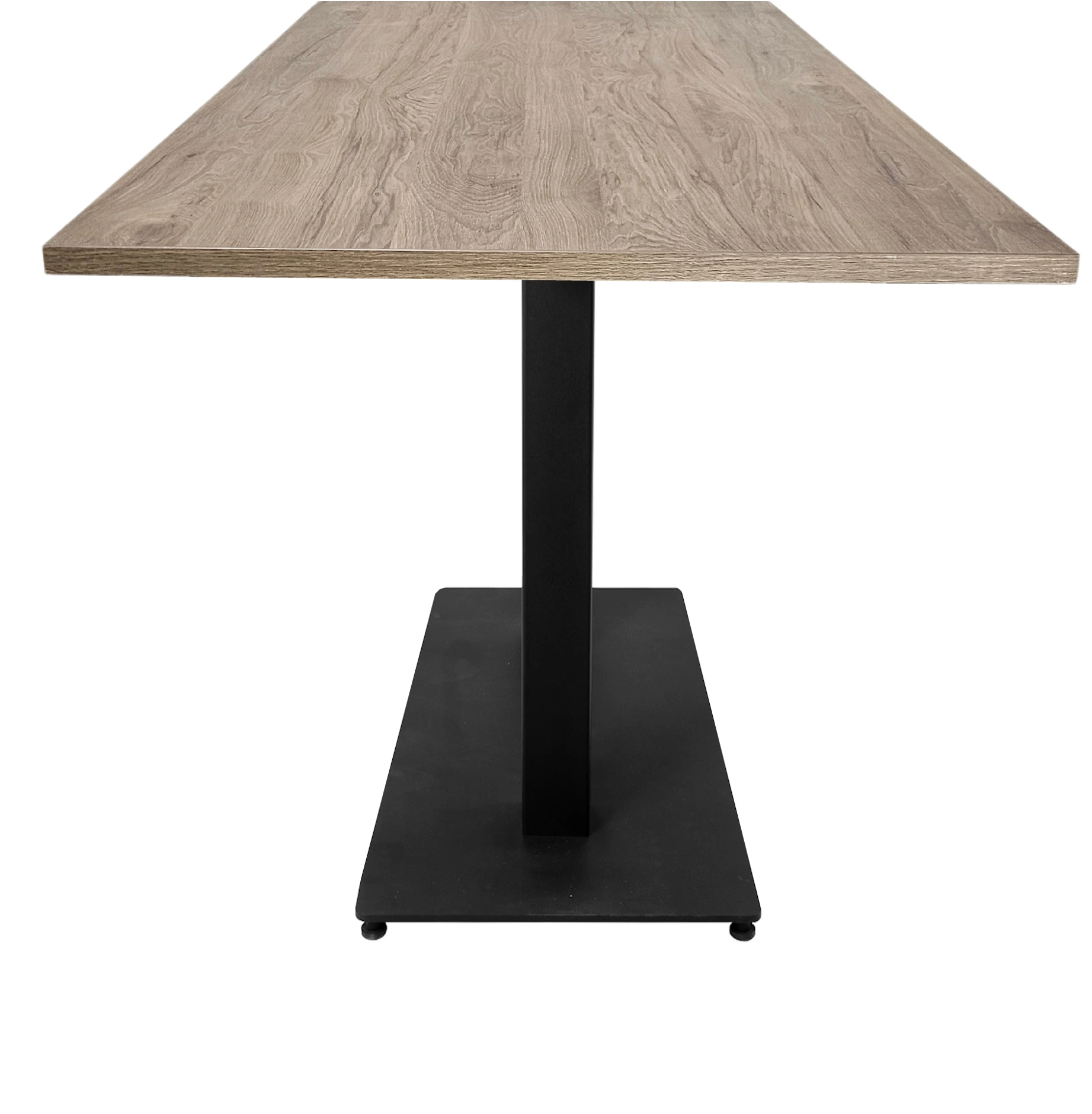 Kolompoot  Vergadertafel recht 120x80cm Zwart Hickory Noten