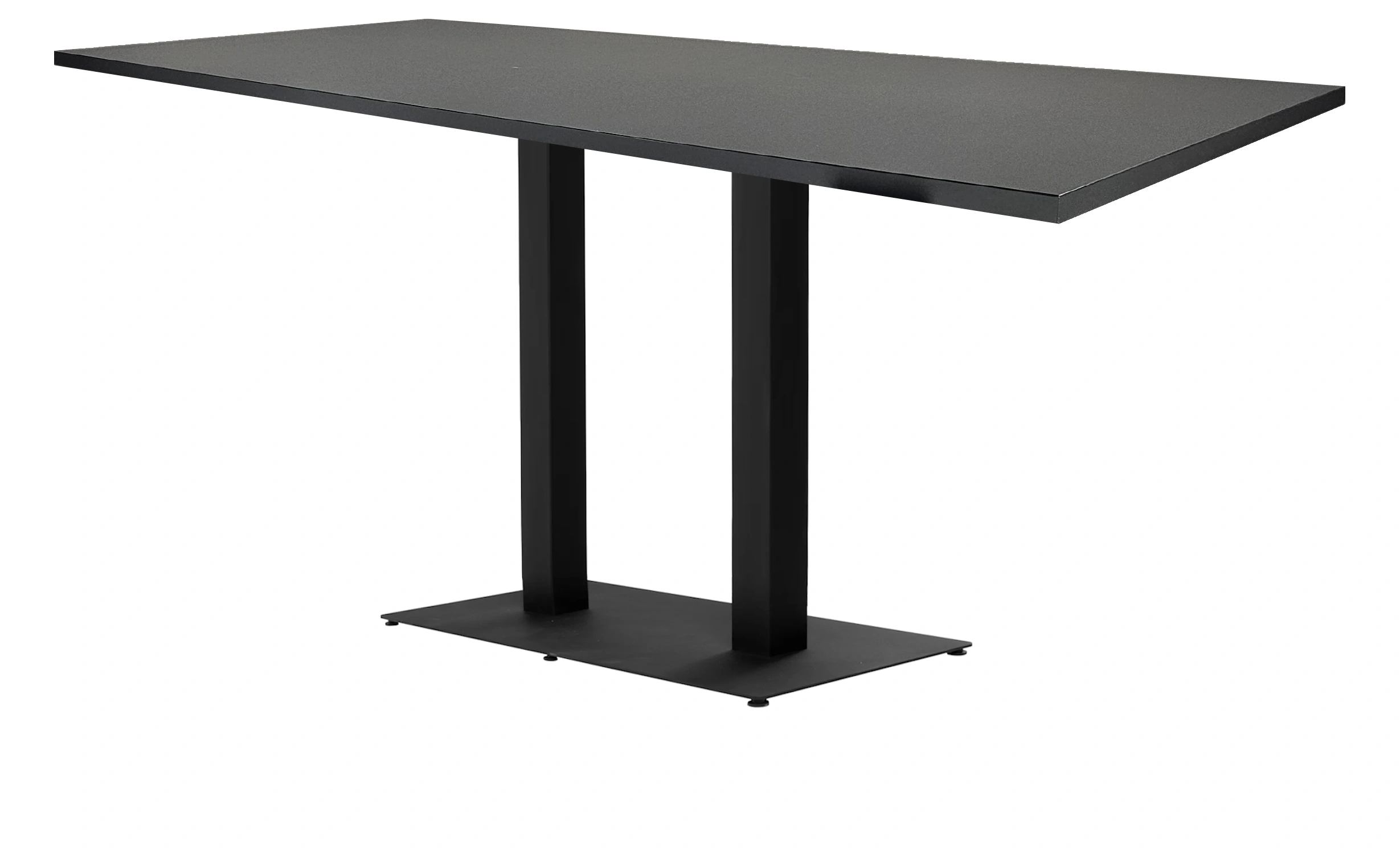 Kolompoot  Vergadertafel recht 160x80cm Zwart Zwart