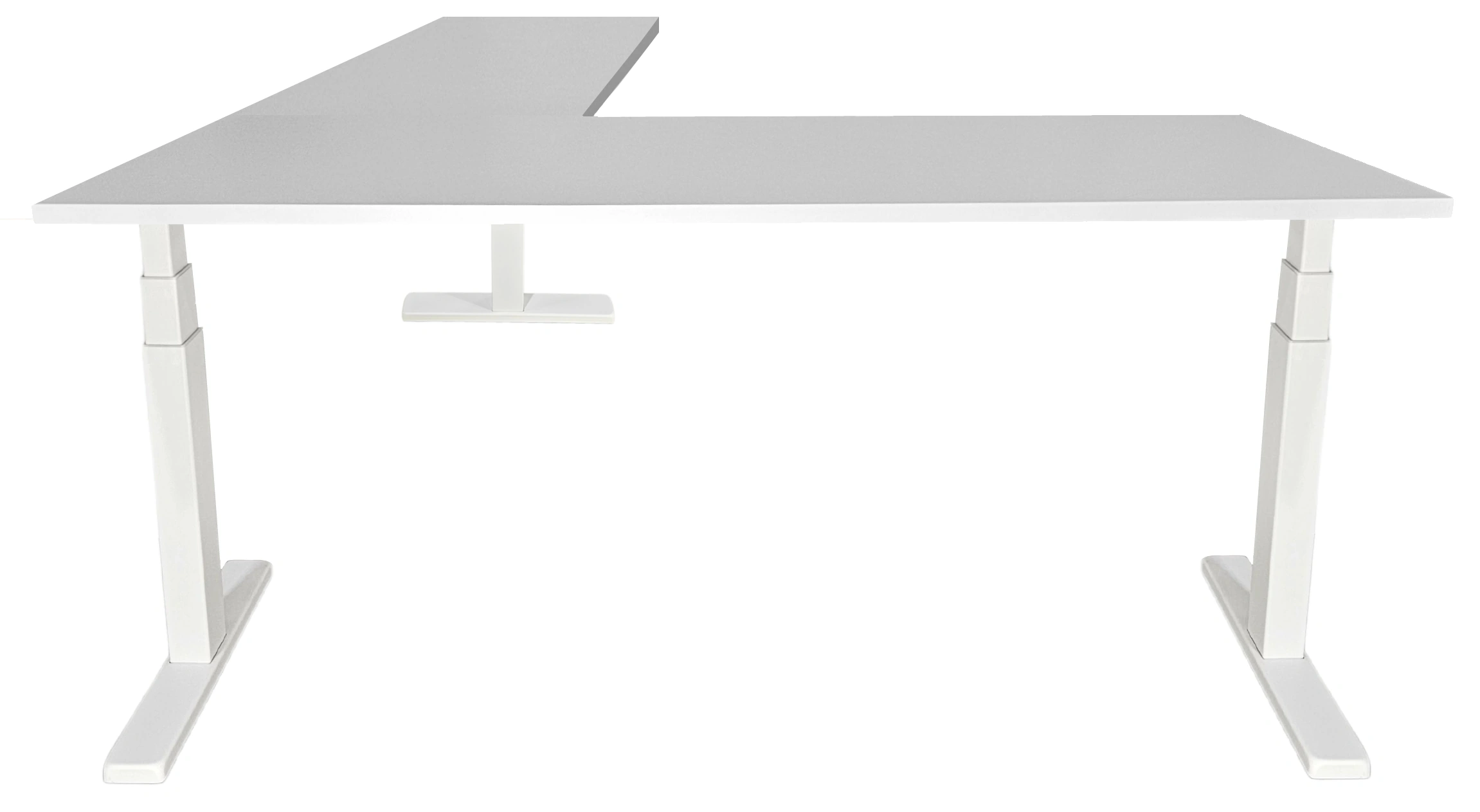 Elektrisch zit-sta Hoekbureau 200x200cm Wit Wit