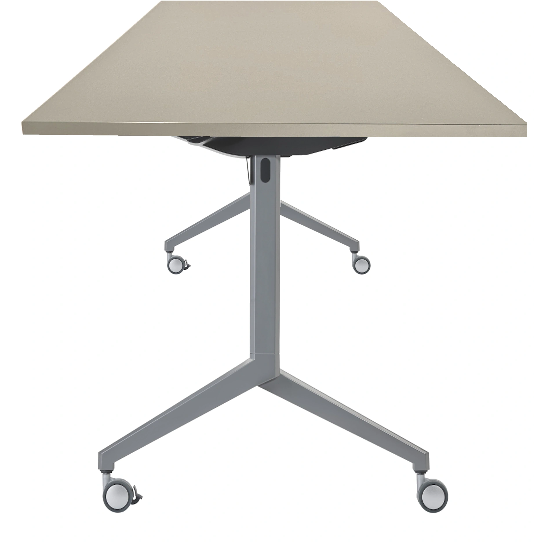 Inklapbare en verrijdbare Kantinetafel recht 160x80cm Aluminium Cuando