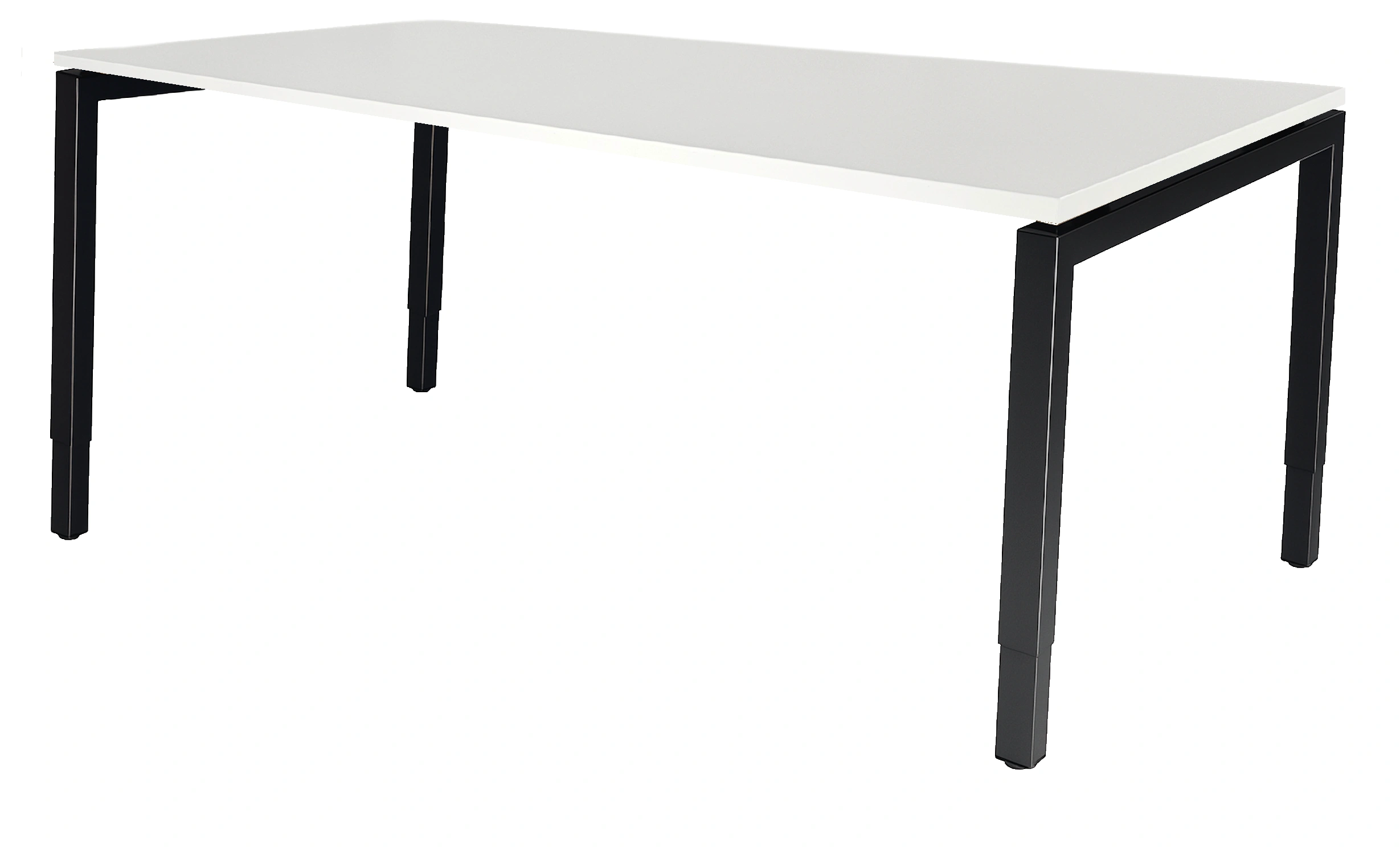 Vida 4-poots Vergadertafel recht 120x80cm Zwart Wit