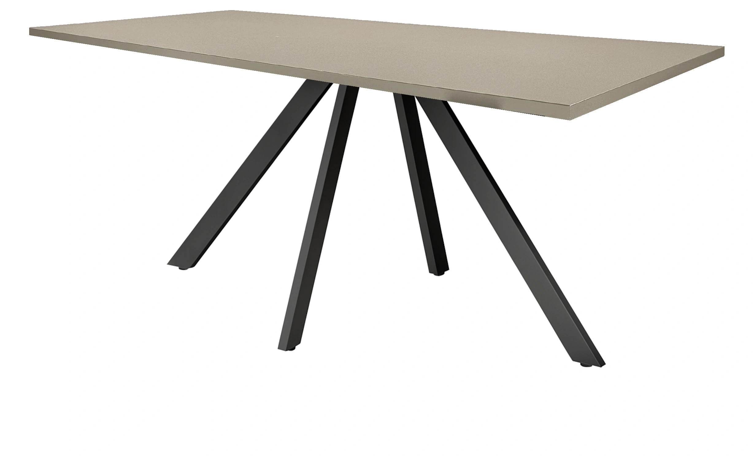 Spinpoot Vergadertafel recht 200x100cm Zwart Cuando