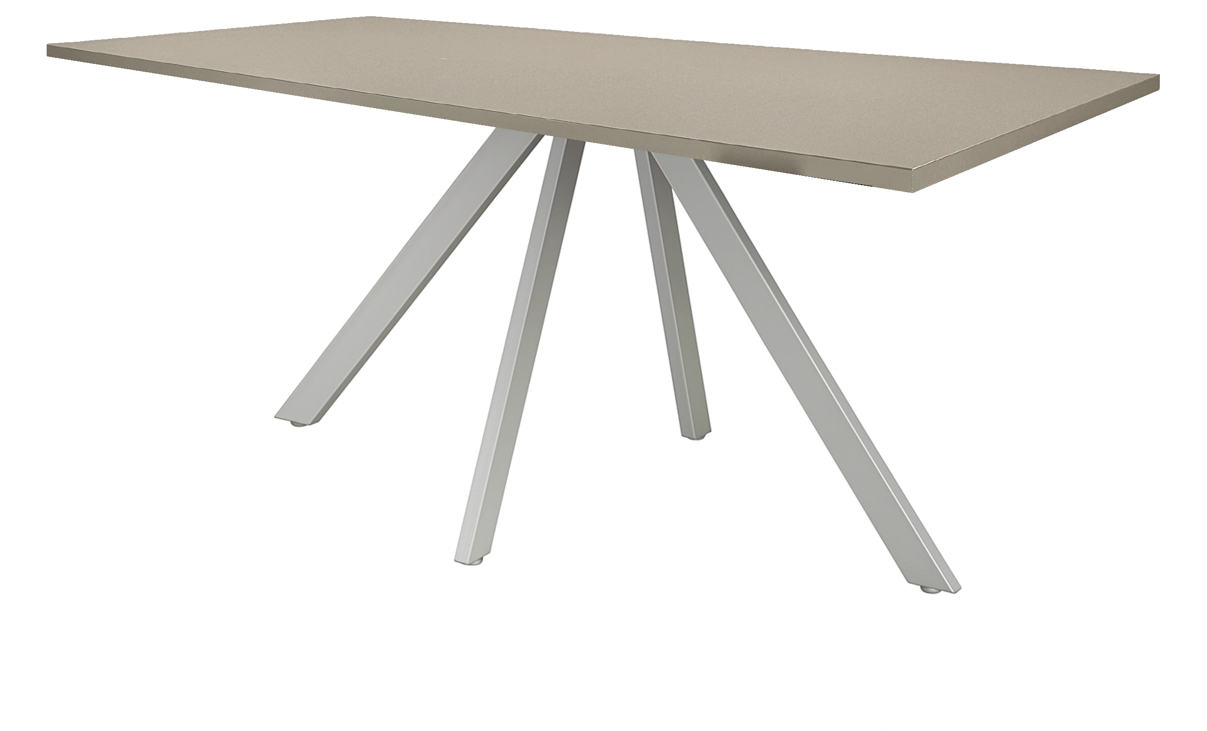 Spinpoot Vergadertafel recht 200x100cm Aluminium Cuando