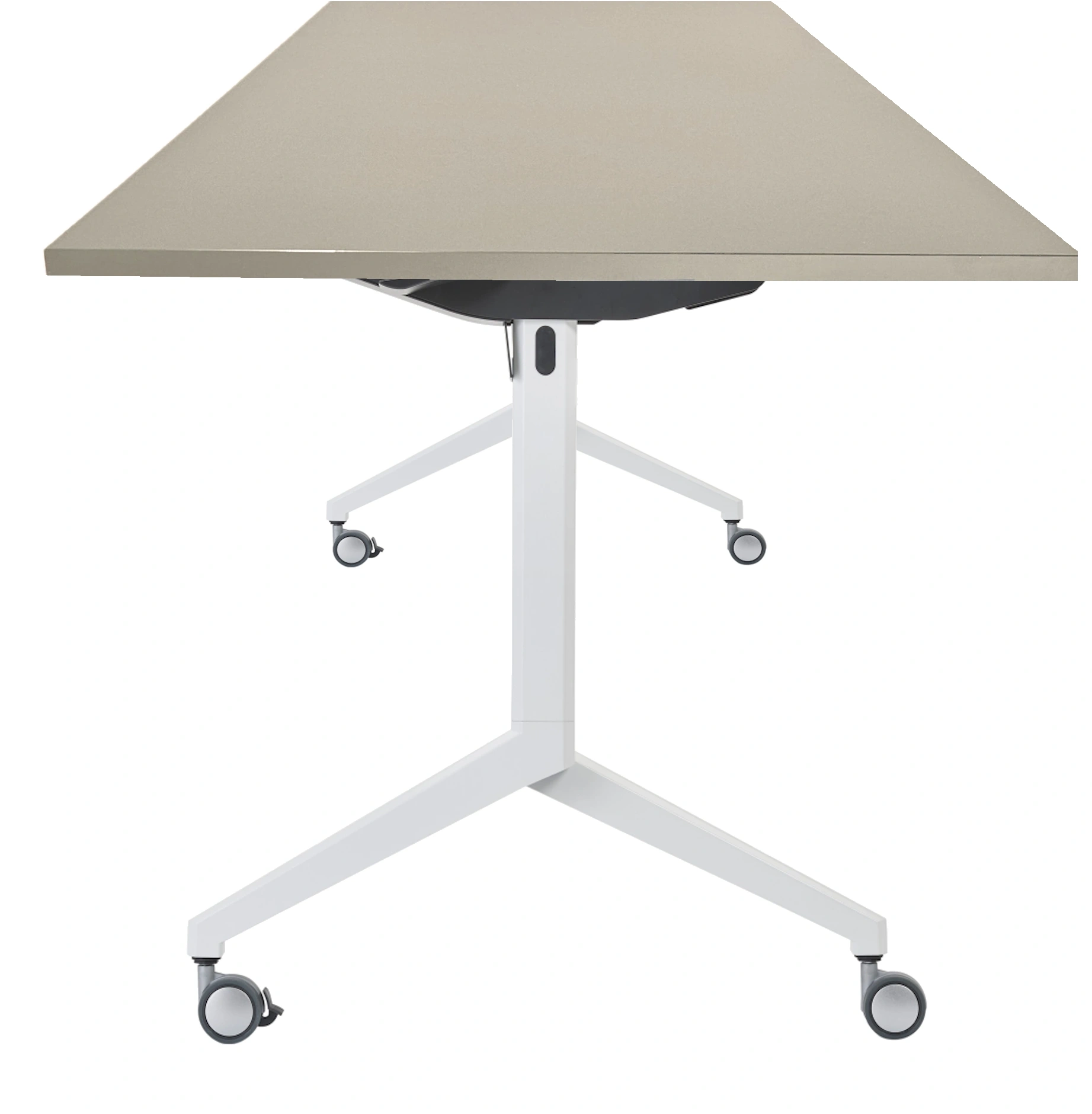 Inklapbare en verrijdbare Kantinetafel recht 180x80cm Wit Cuando