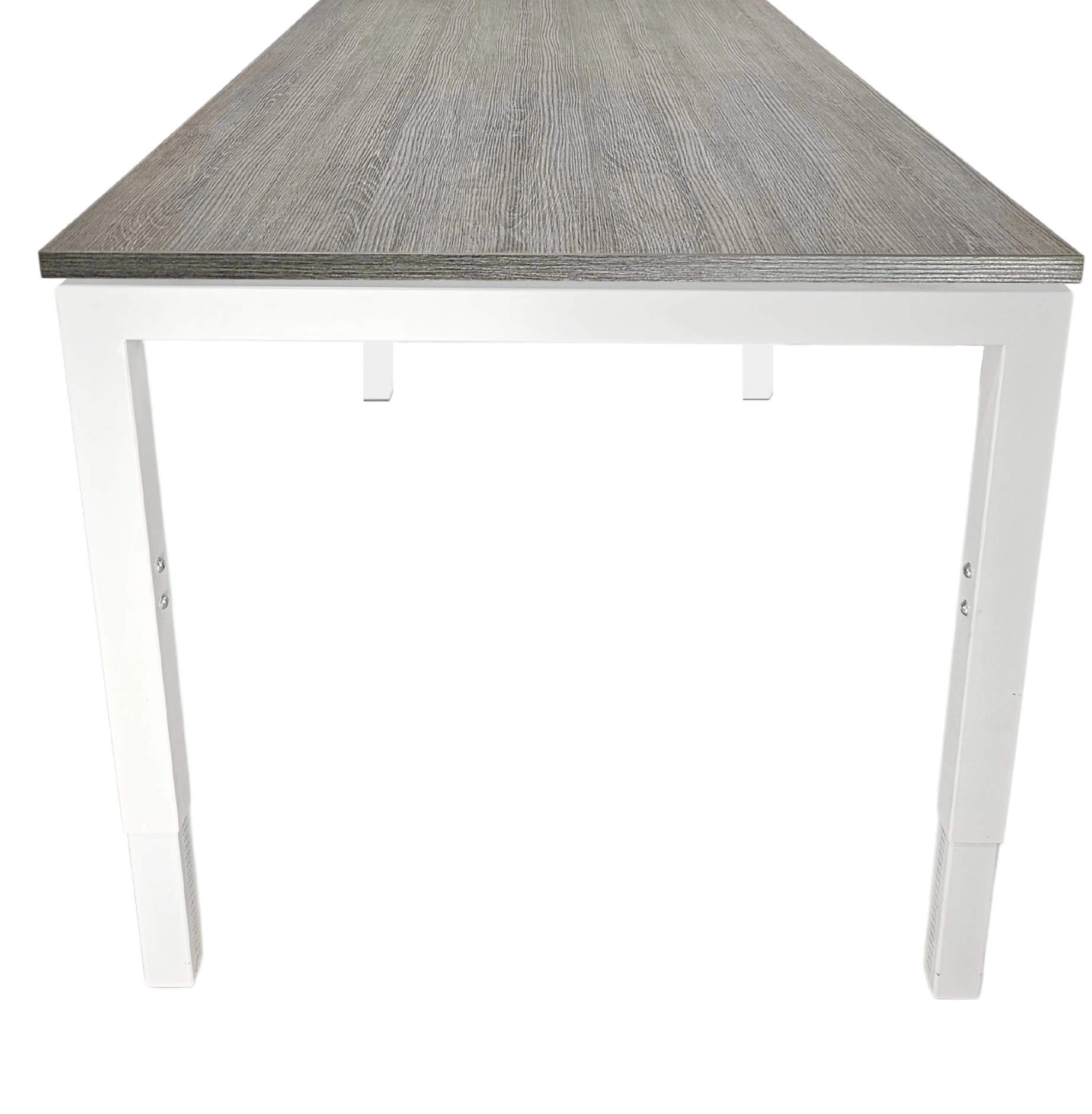 Verstelbaar Bureau Vida 4-poots 120x80cm Wit Bruin eiken