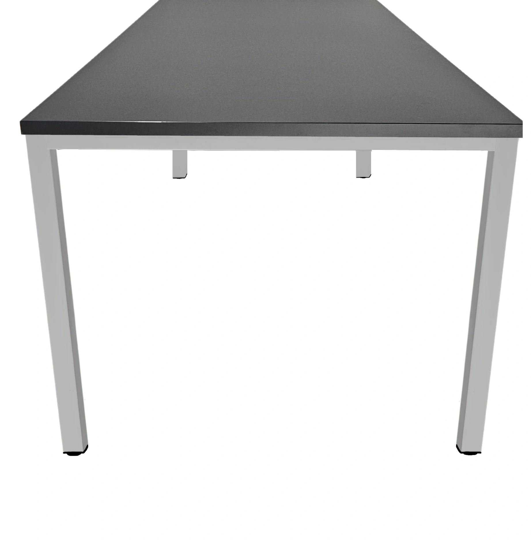 Budget 4-poots Kantinetafel recht 200x100cm Aluminium Zwart