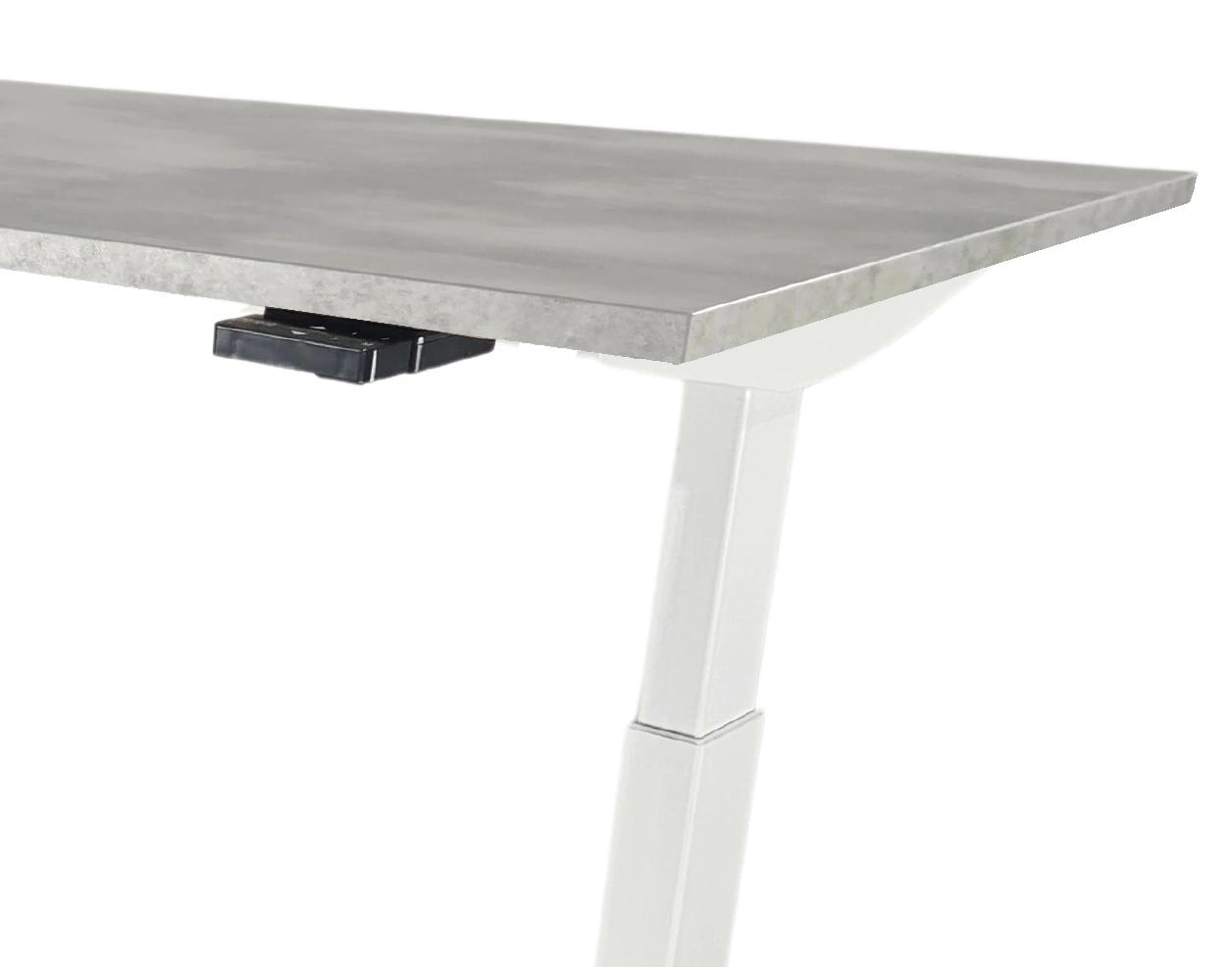 Elektrisch zit-sta Hoekbureau 200x200cm Wit Oxyd