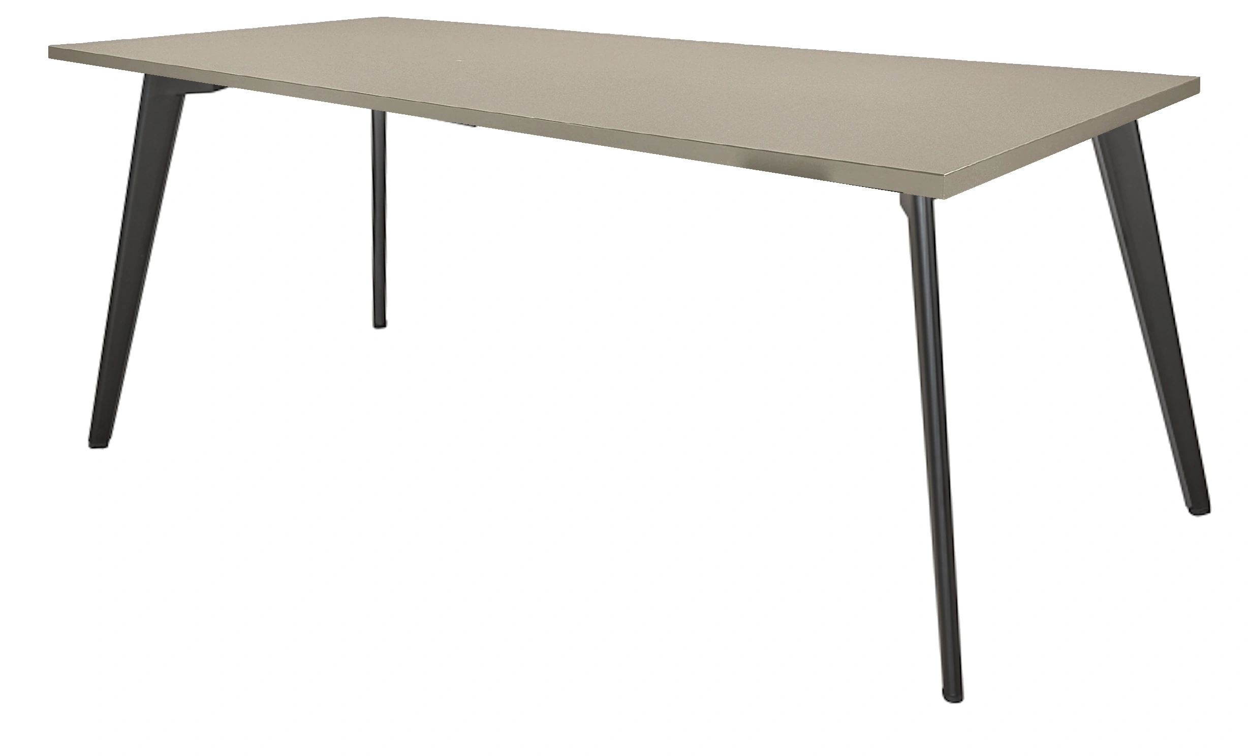 Real-poot Vergadertafel recht 200x100cm Zwart Cuando