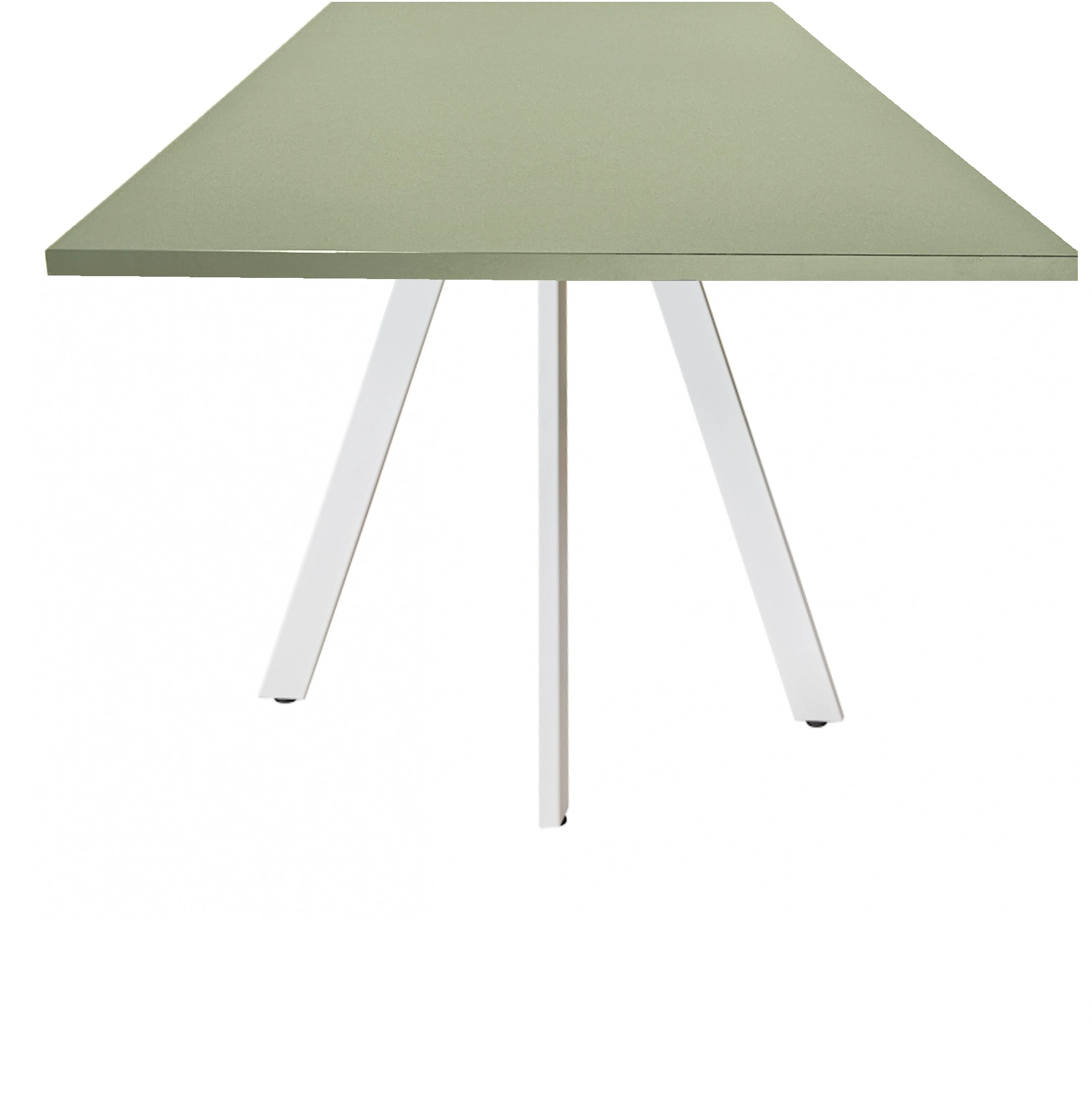 Spinpoot Kantinetafel recht 180x80cm Wit Pine