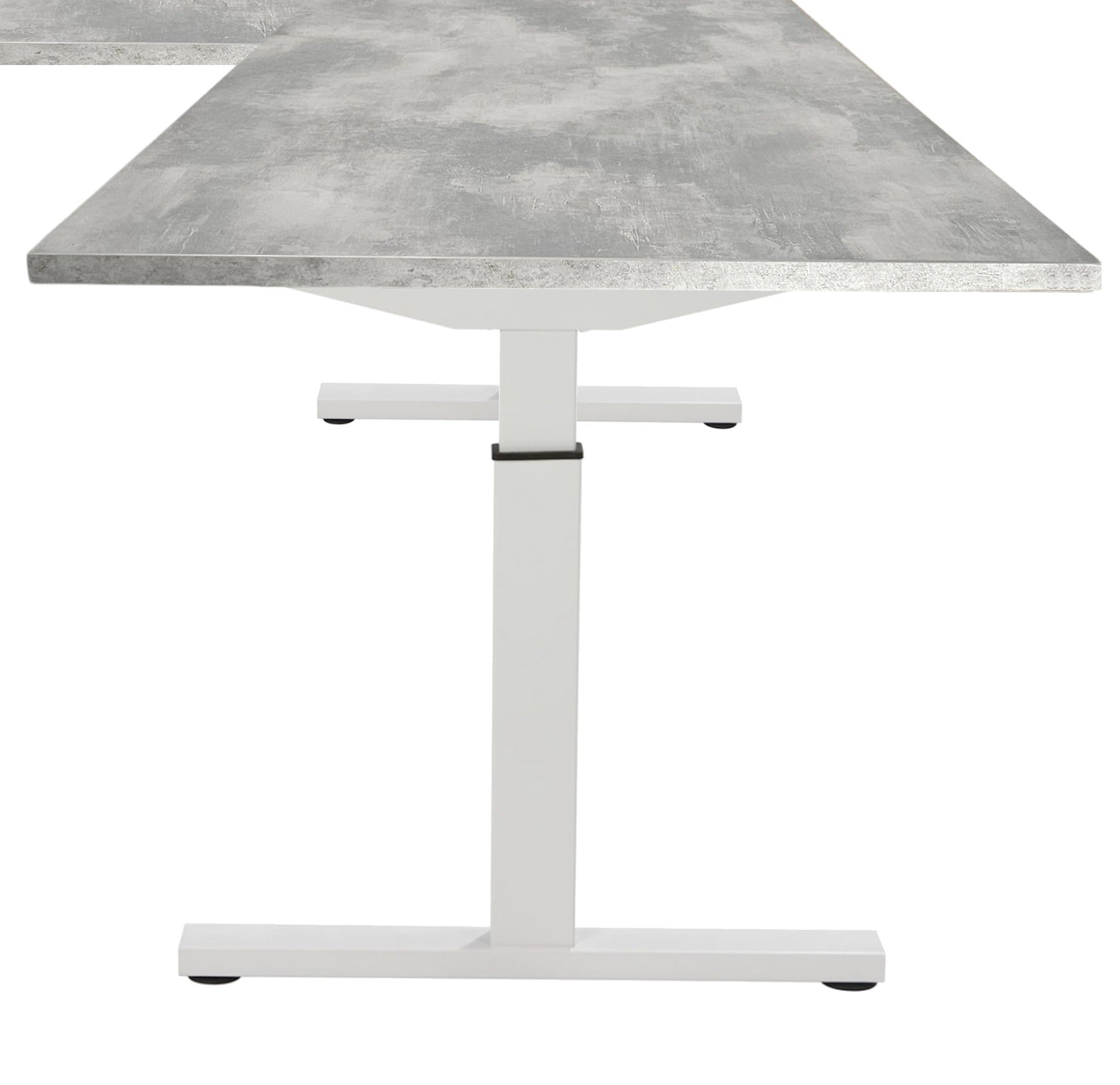 Vamo T-poot Verstelbaar Hoekbureau 200x200cm Wit Oxyd