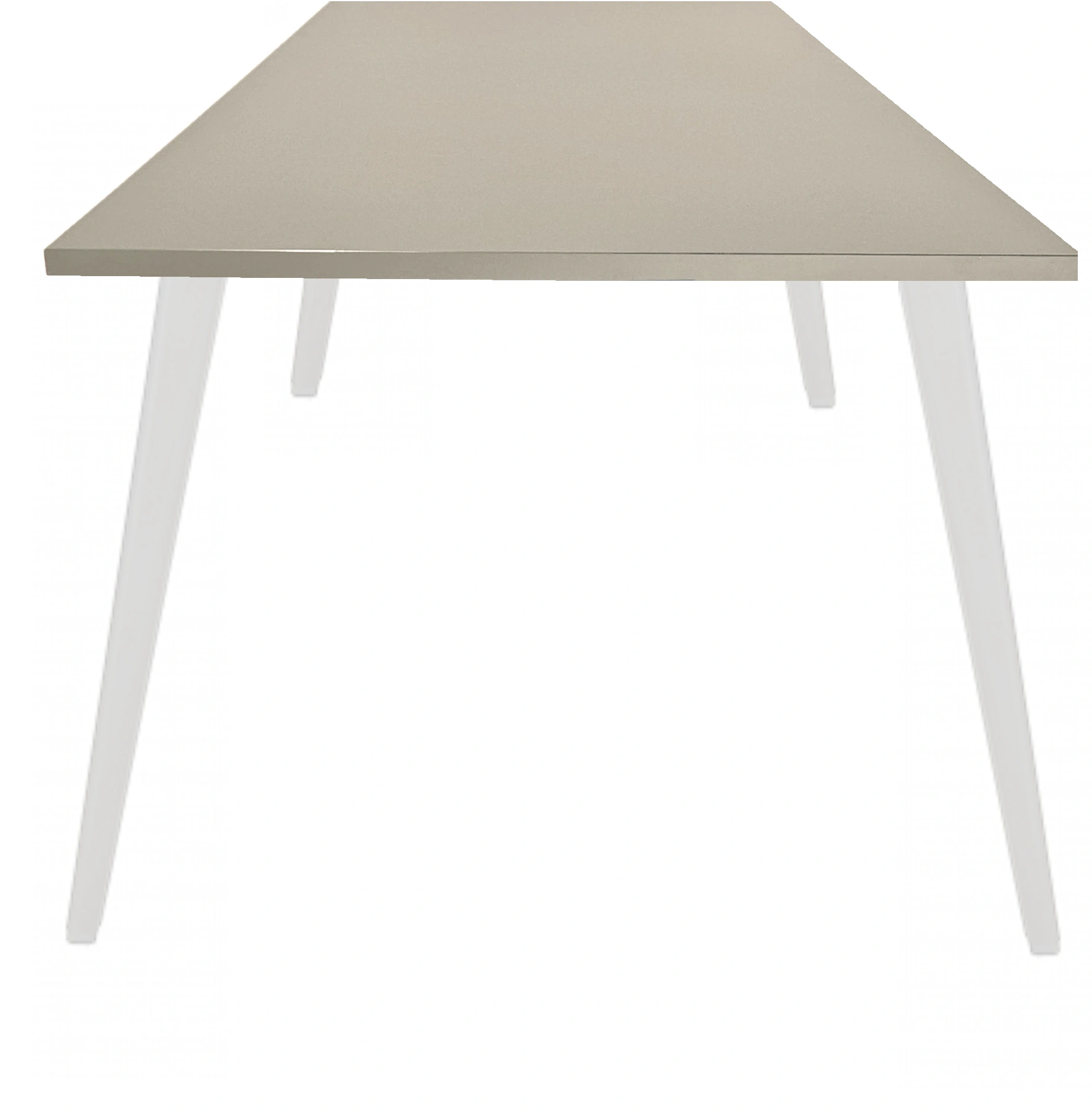 Real-poot Vergadertafel recht 200x100cm Wit Cuando