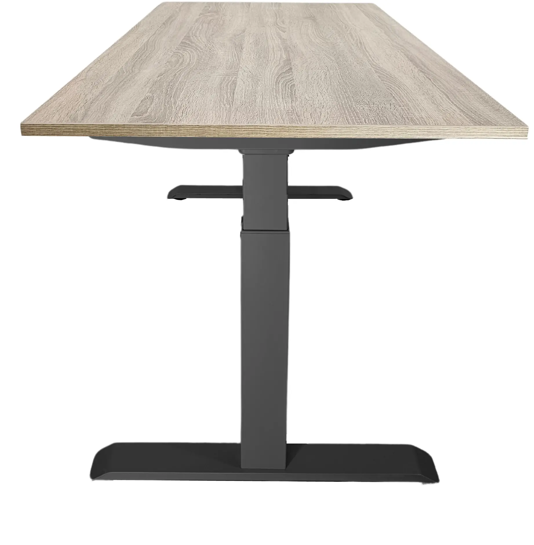 Zit-Sta Bureau Elektrisch 'Basic' 120x80cm Zwart - Midden eiken