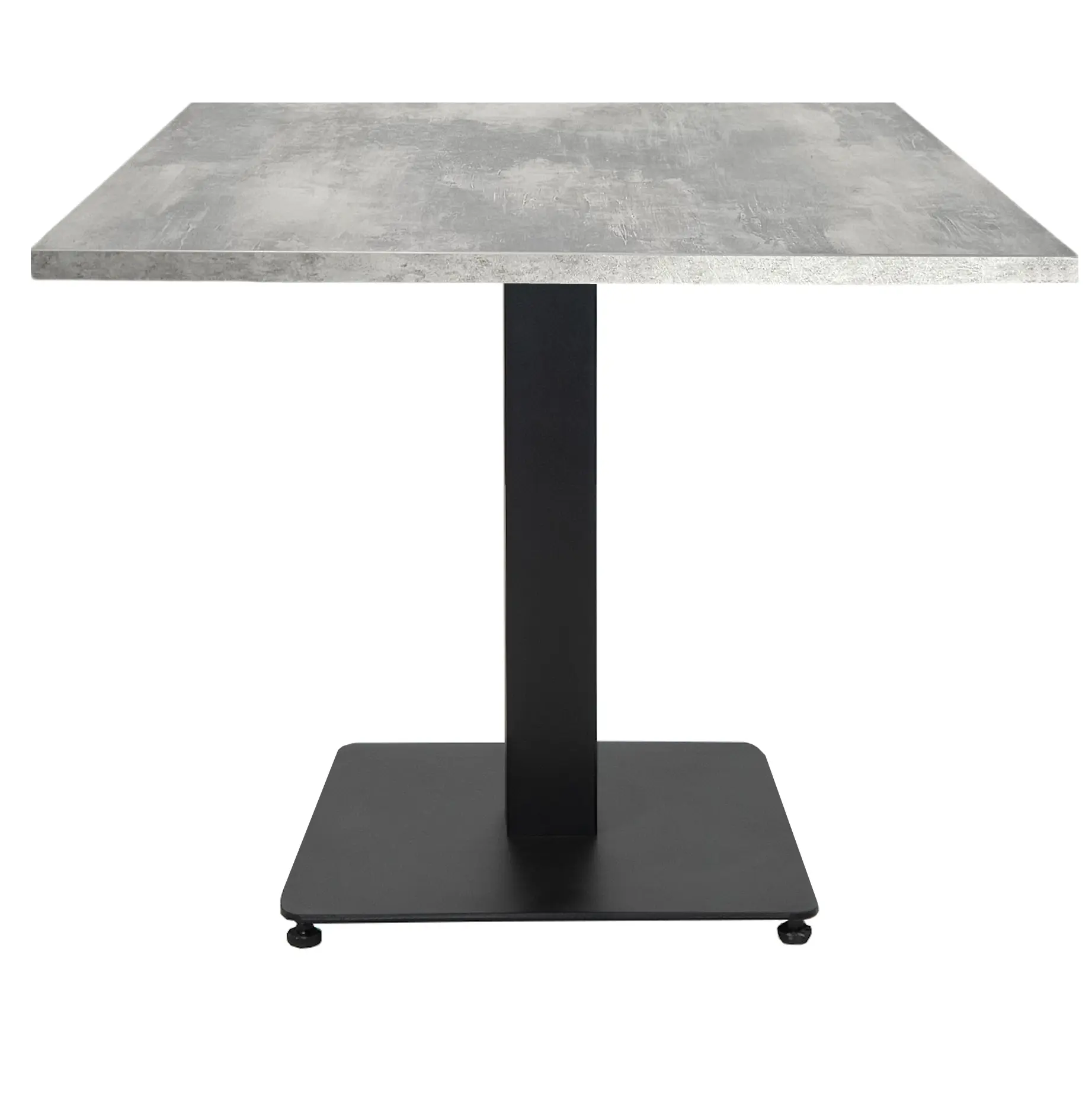 Lage Horecatafel met kolompoot 70x70cm Zwart Oxyd
