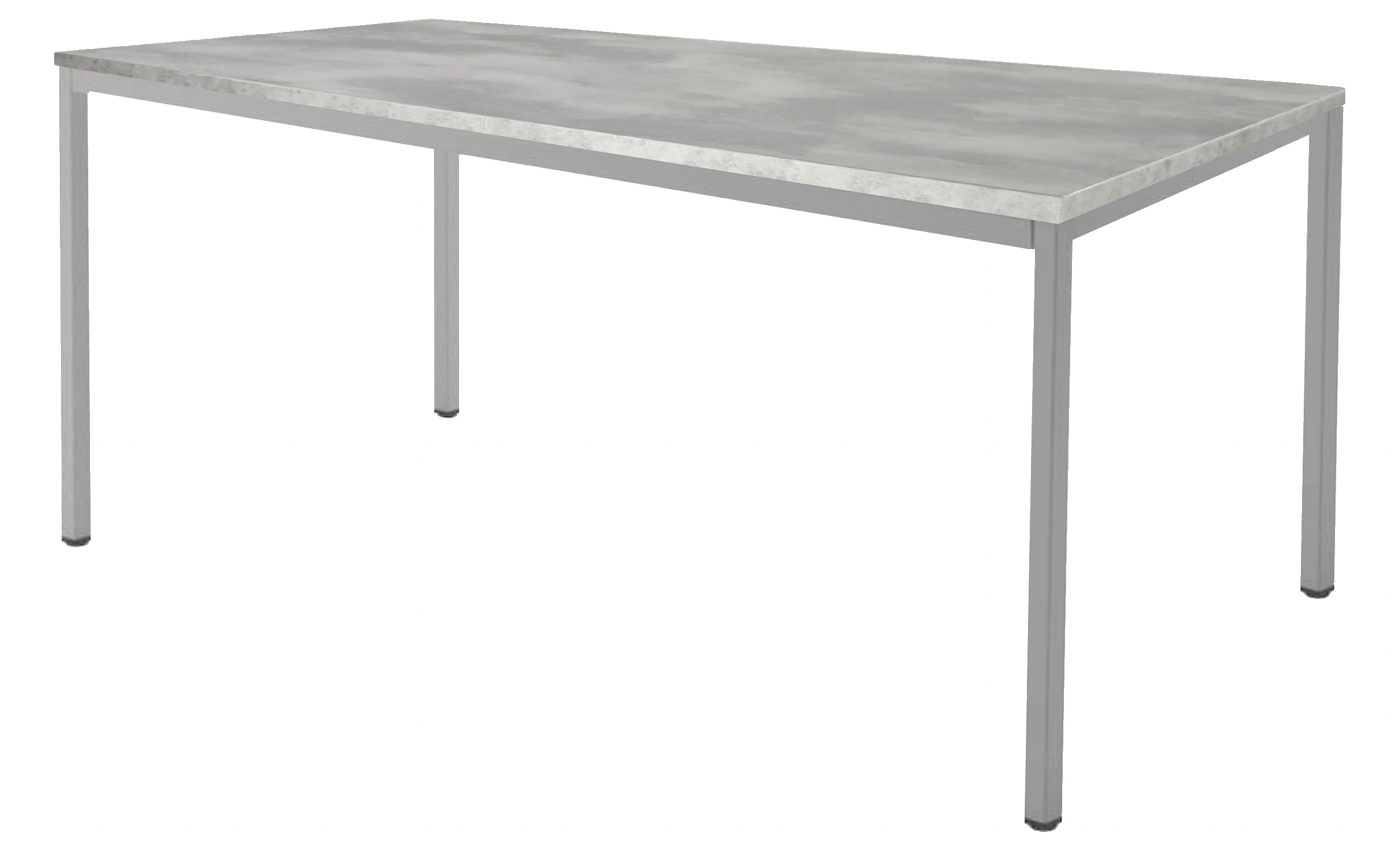 Budget 4-poots Vergadertafel recht 160x80cm Aluminium Oxyd