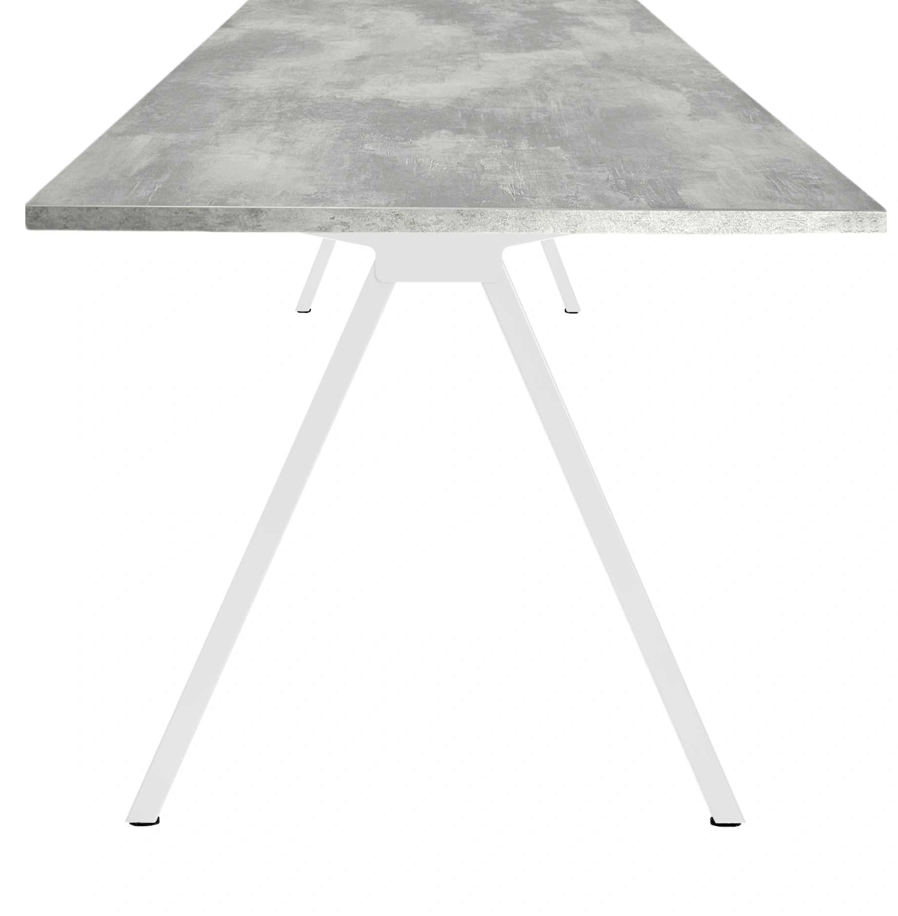 V-poot Vergadertafel recht 180x80cm Wit Oxyd